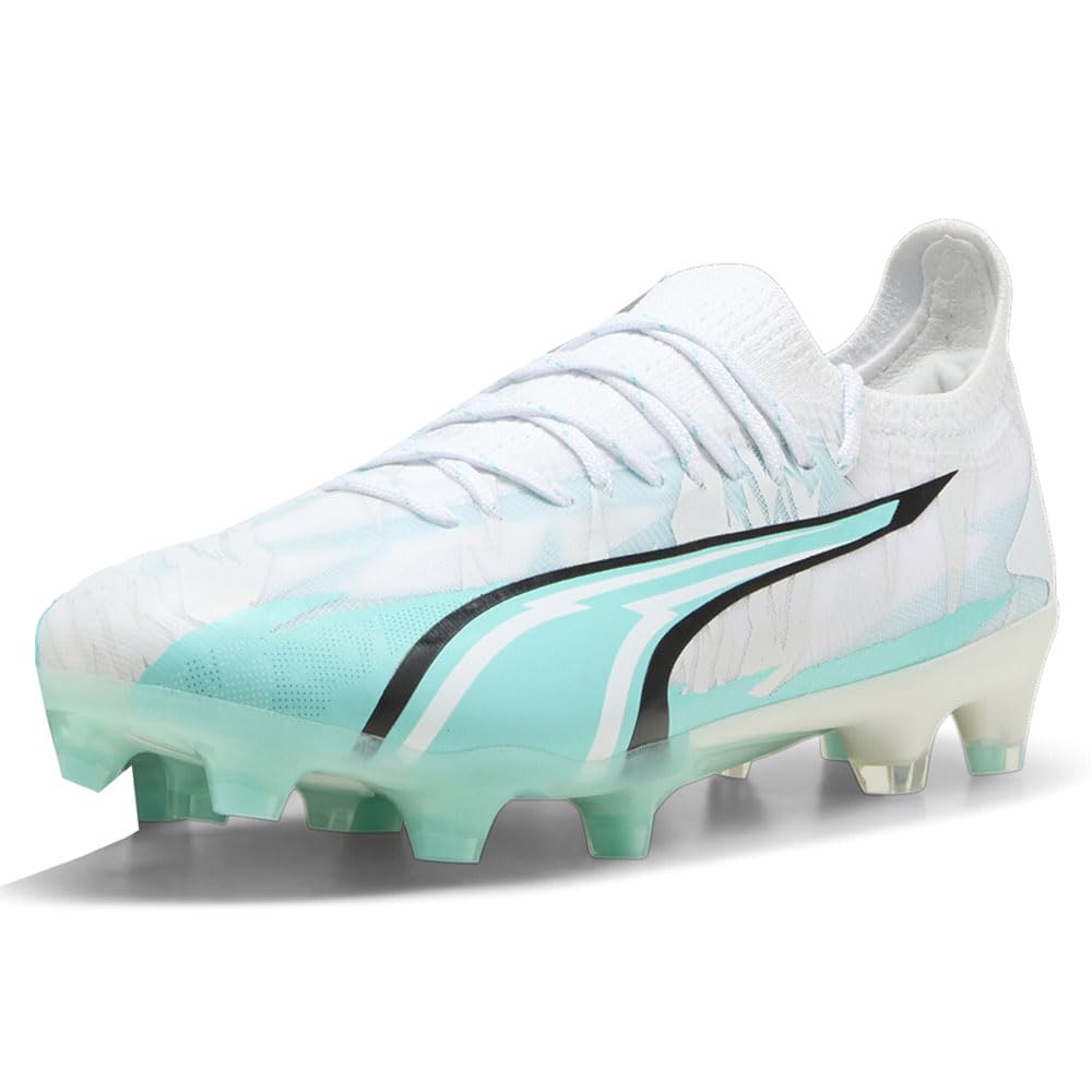 PUMA Women's Ultra Ultimate Rush Firm Ground Soccer Cleats - White (Size 8.5 M) - Lightweight Football Shoes for Artificial Turf & Outdoor Matches - Perfect for Training, Games & Competitive Play
