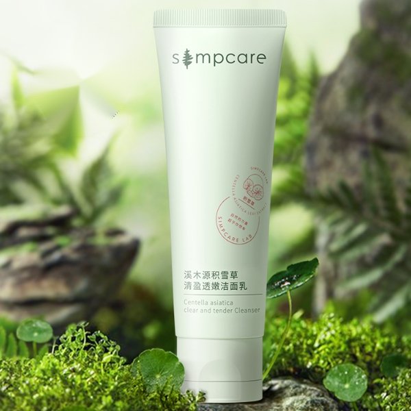 SIMPCARE Centella Asiatica Clear & Tender Face Cleanser - Gentle Foaming Facial Wash for Acne-Prone & Sensitive Skin | Daily Skincare Routine, Morning & Night Use