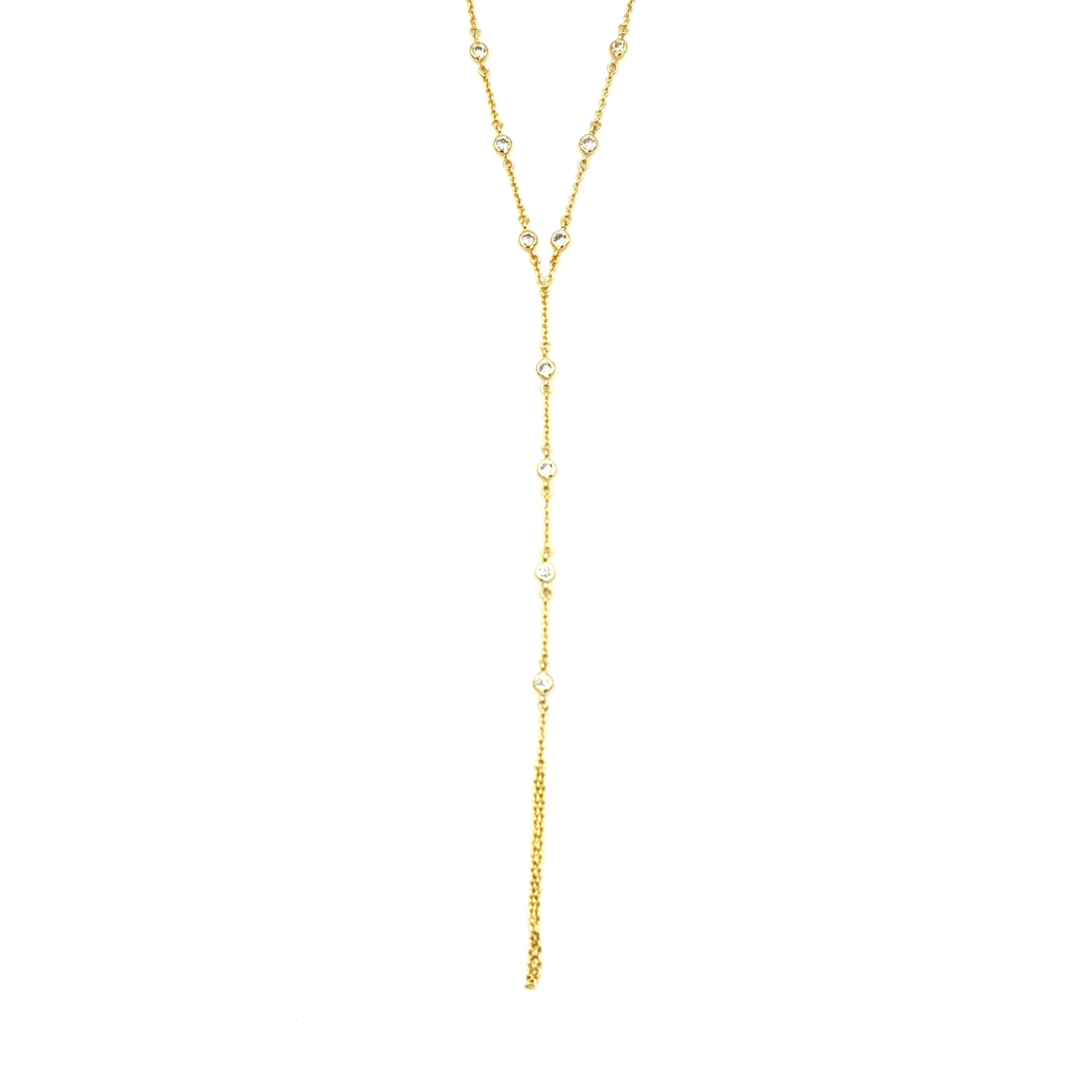 Ashley Gold Sterling Silver Gold Plated CZ Bezel Set Hand Chain Bracelet for Women - Elegant Jewelry for Parties, Weddings & Everyday Wear