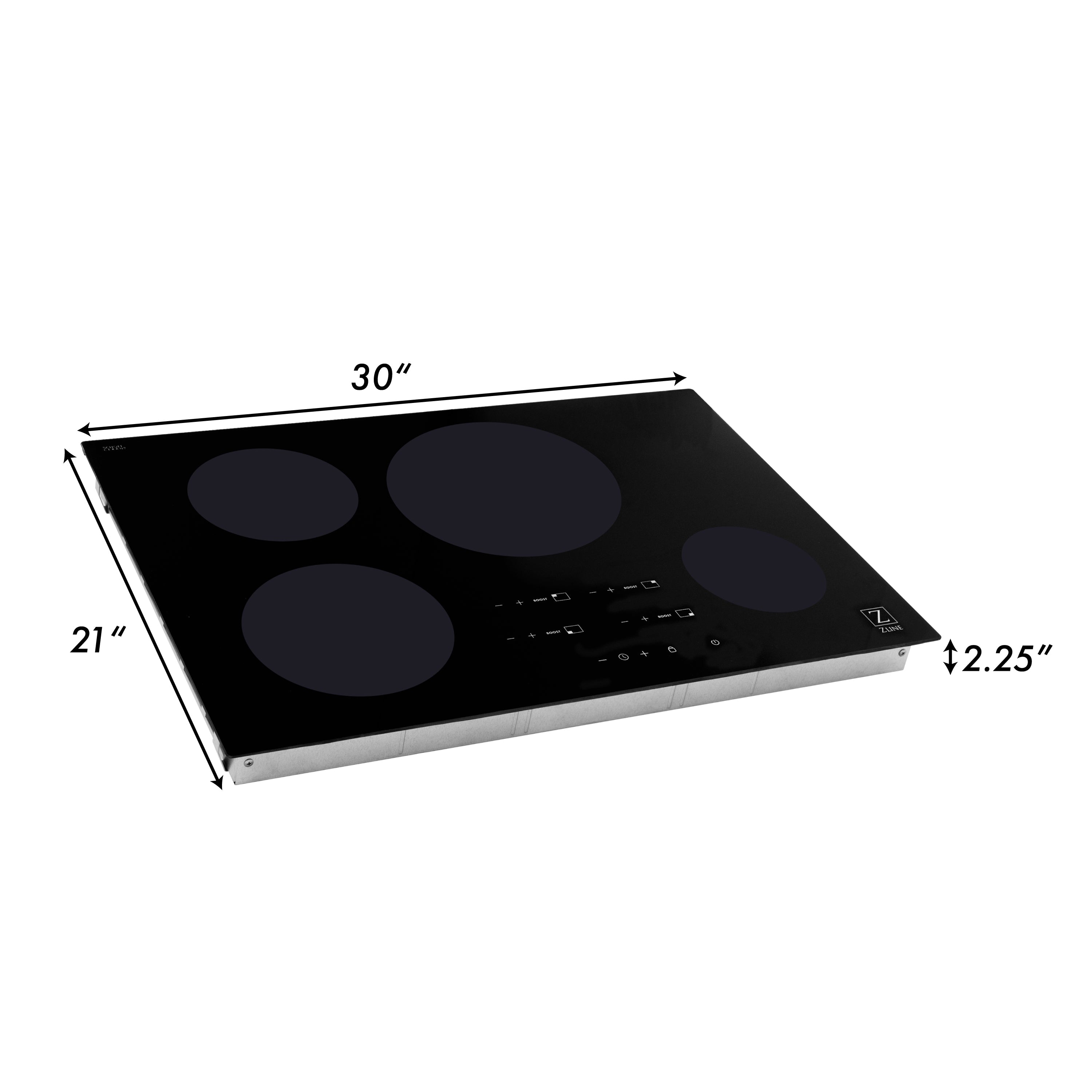 ZLINE 30 Inch 4-Burner Induction Cooktop - Fast Heating, Energy Efficient, Touch Control for Modern Kitchens - Perfect for Home Cooking, Entertaining & Professional Chefs