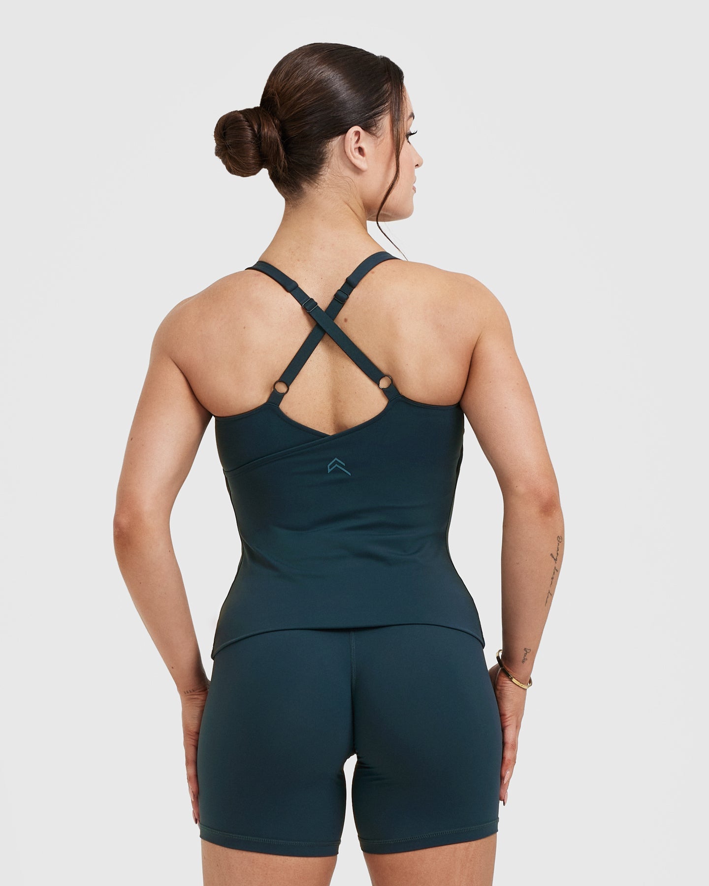 Unified V Neck Cross Back Vest in Oil Blue - Stylish & Comfortable Women's Fashion for Casual Wear & Layering