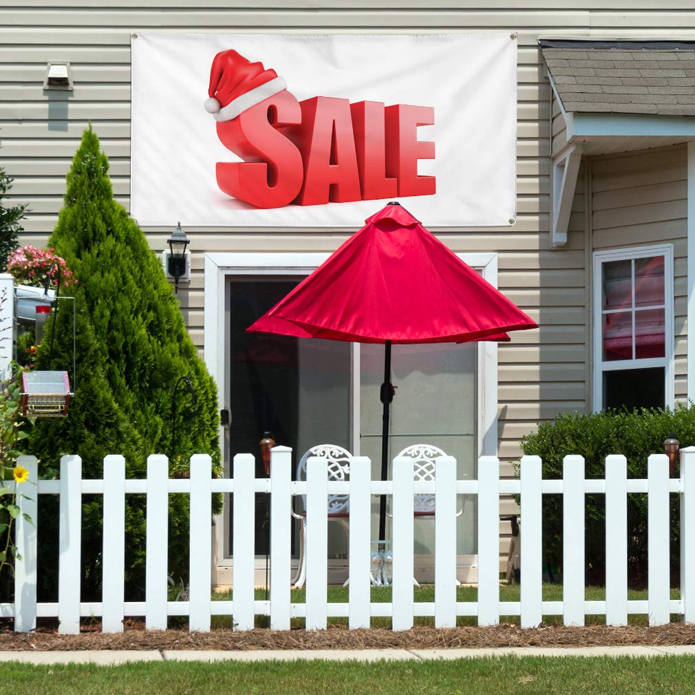 Vinyl Banner - 60x144 Inches, Weatherproof Outdoor Advertising Sign with 10 Grommets - Multiple Sizes Available for Business, Yard & Industrial Use - Perfect for Events, Construction Sites & Store Promotions