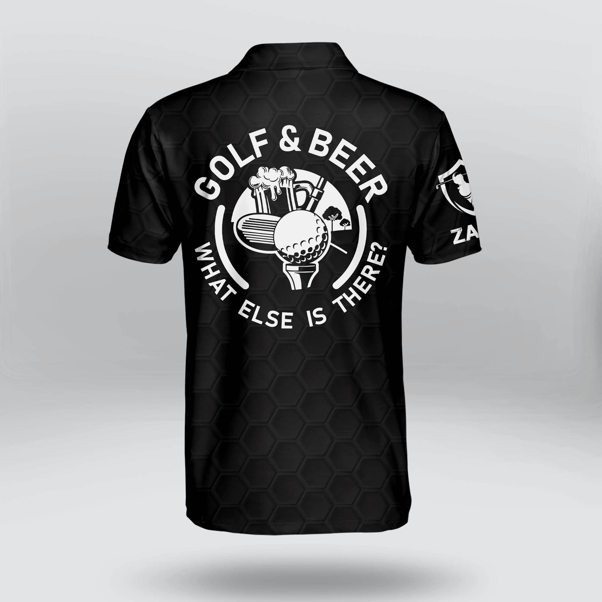 Funny Golf & Beer Polo Shirts for Men - Personalized American Golf Shirts, Short Sleeve Dry Fit Performance Polo - Perfect for Golf Outings, Casual Wear & Beer Lovers
