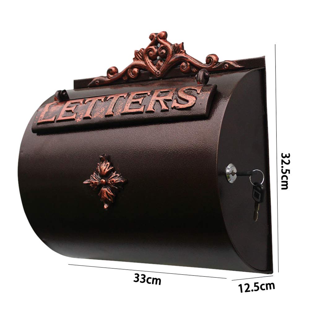Wall Mounted Aluminum Mailbox - Rustproof Outdoor Letter Box for Courtyard, Villa & Home Decor | Perfect for Garden, Porch & Entryway