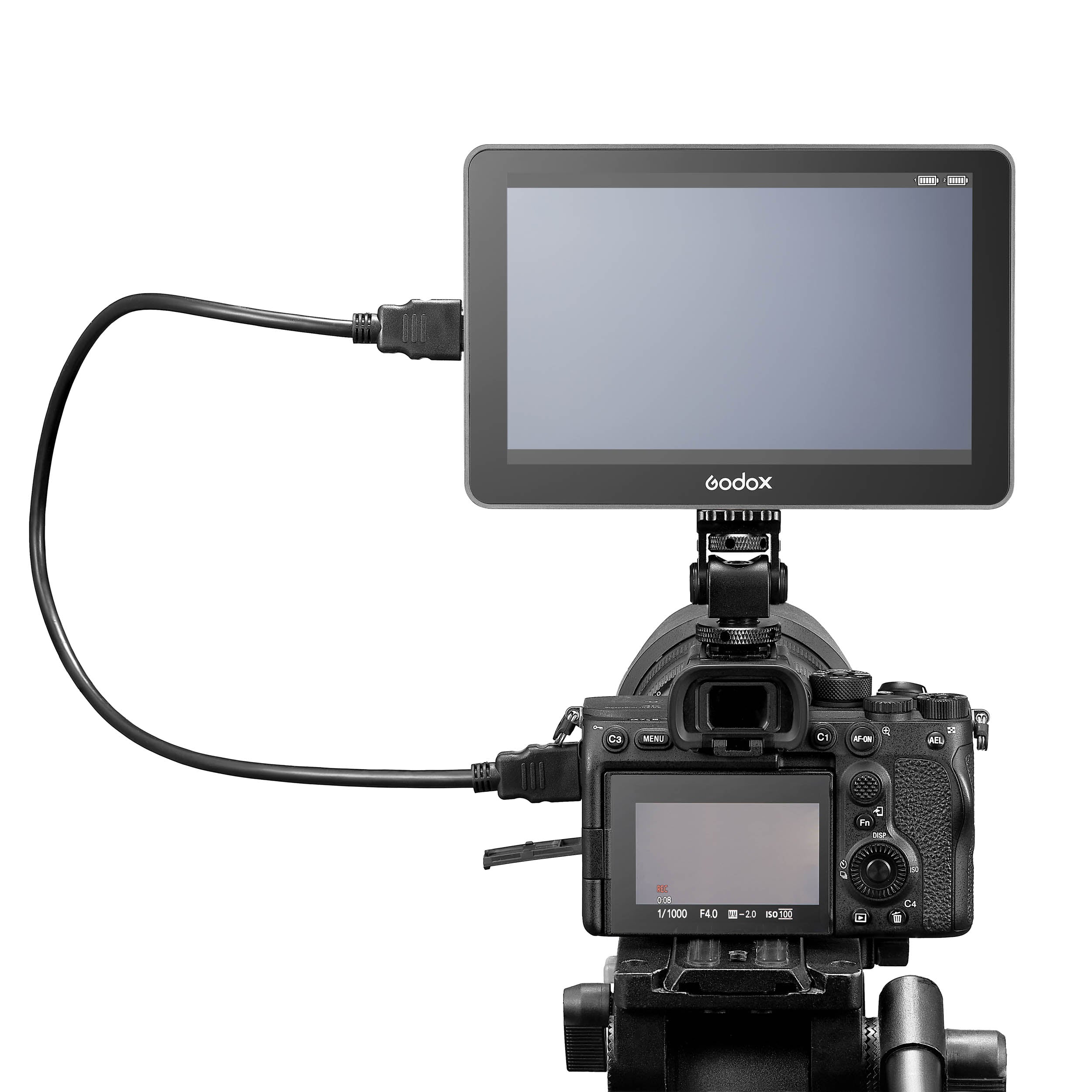 GM7S Ultra Bright 1200nit 7-inch On-Camera HDMI Field Monitor with 4K Support - Perfect for Filmmaking, Photography & Live Streaming