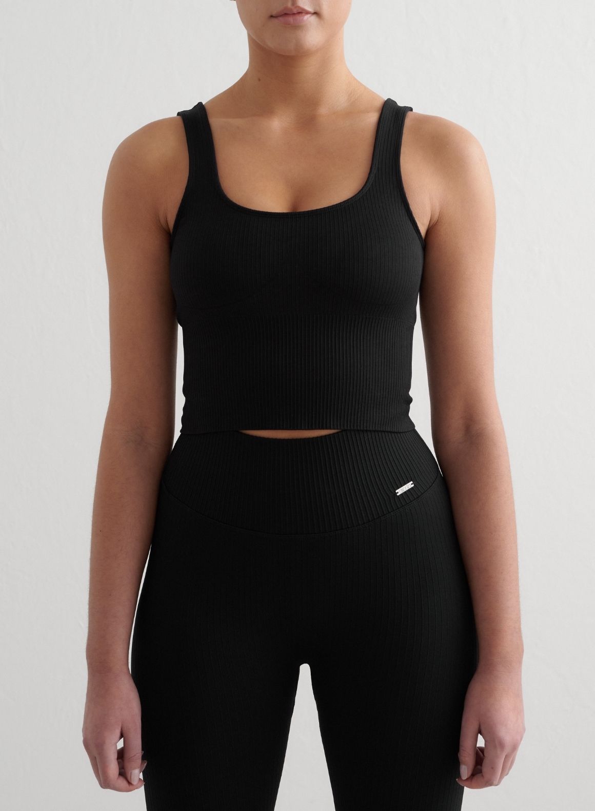 Black Ribbed Seamless Shaping Bralette - Comfortable Wireless Support Bra for Women | Perfect for Yoga, Lounge & Everyday Wear
