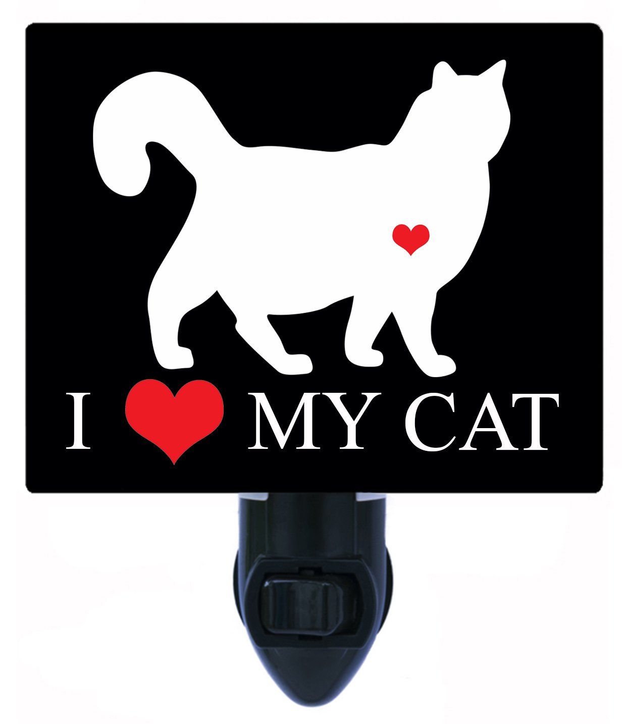 Heart Cat LED Night Light - Cute & Cozy Pet-Themed Night Light for Bedroom, Nursery, Kids Room | Perfect for Cat Lovers, Gift Idea, and Relaxing Ambience