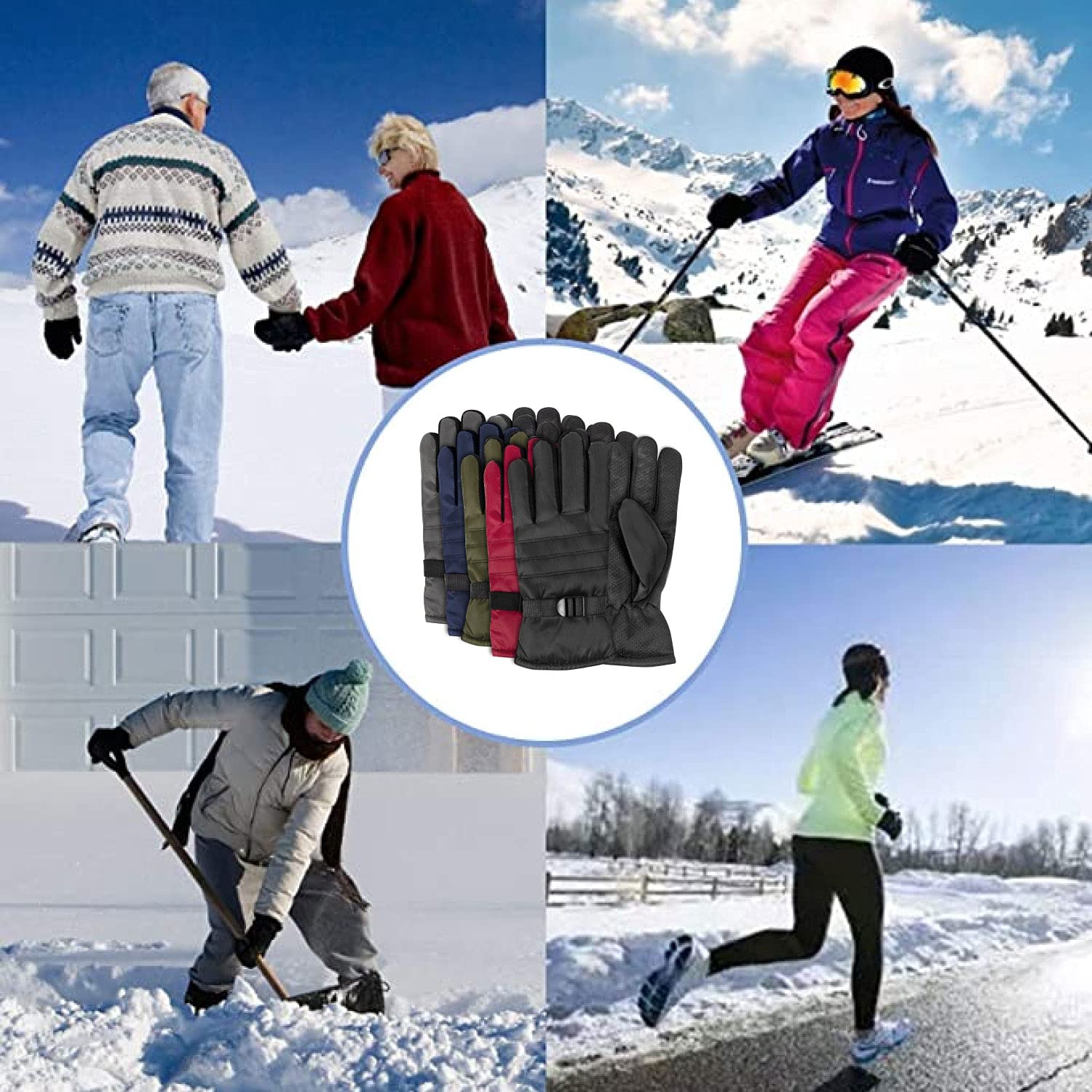 Windproof Waterproof Insulated Winter Gloves for Men & Women - Extreme Cold Weather Thermal Gloves for Skiing, Snowboarding, Hiking & Outdoor Activities