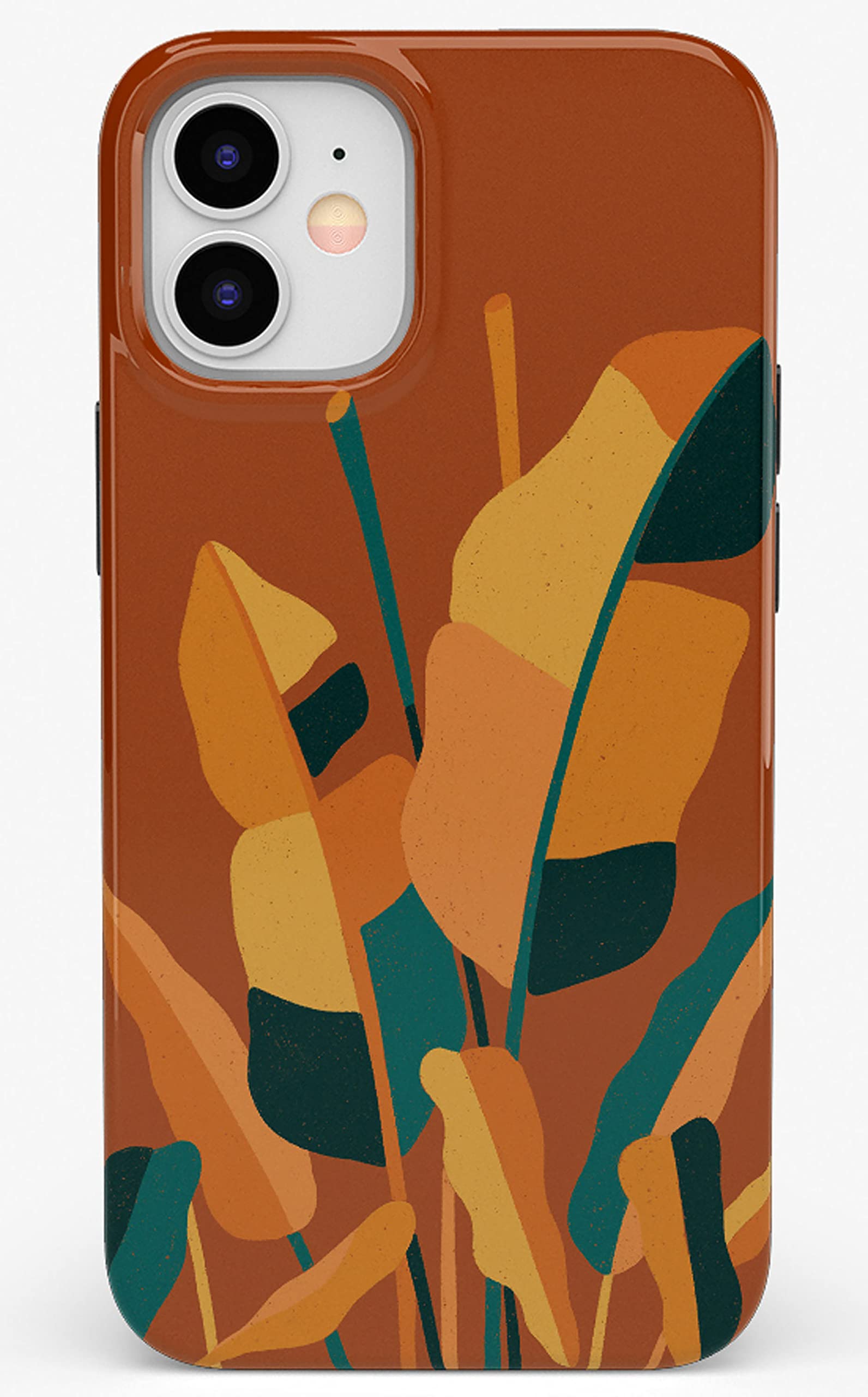 Casely iPhone 12 Mini Floral Case with Banana Leaf Design | Slim Protective Phone Cover for Women | Perfect for Spring Fashion & Everyday Use
