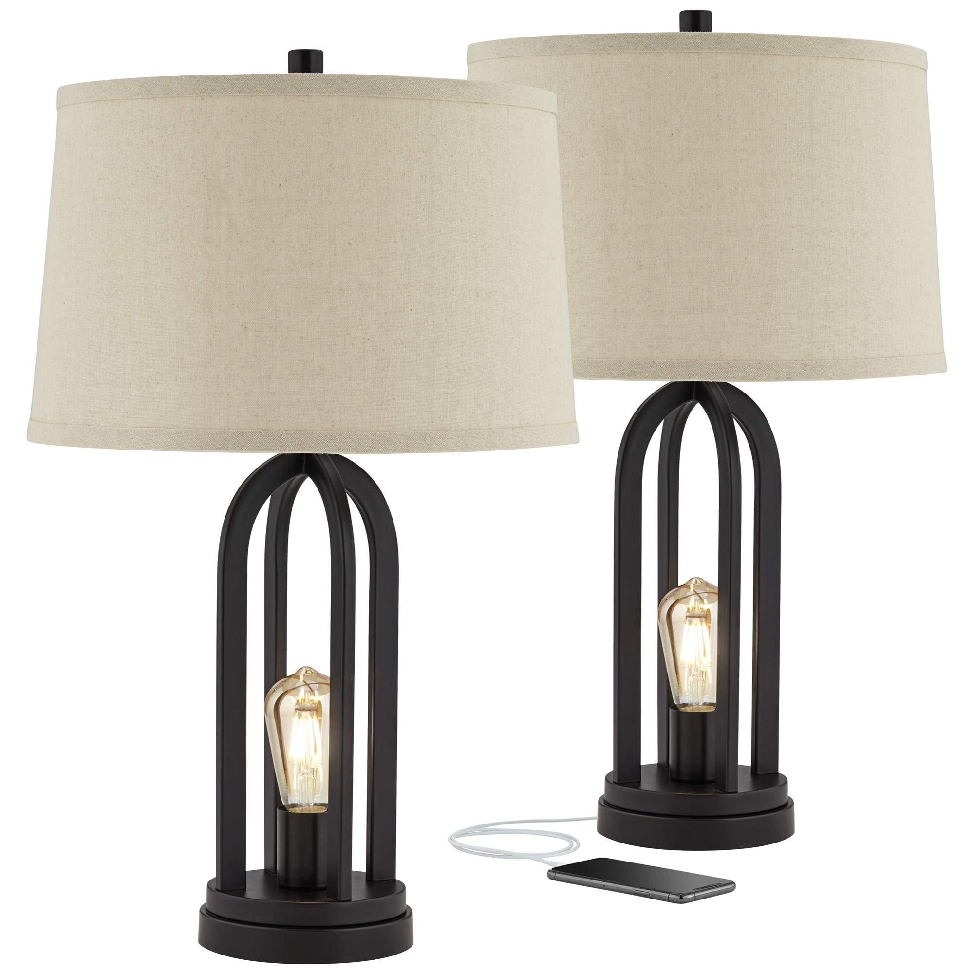 360 Lighting Marcel Modern Industrial Table Lamps Set of 2 - 24.25