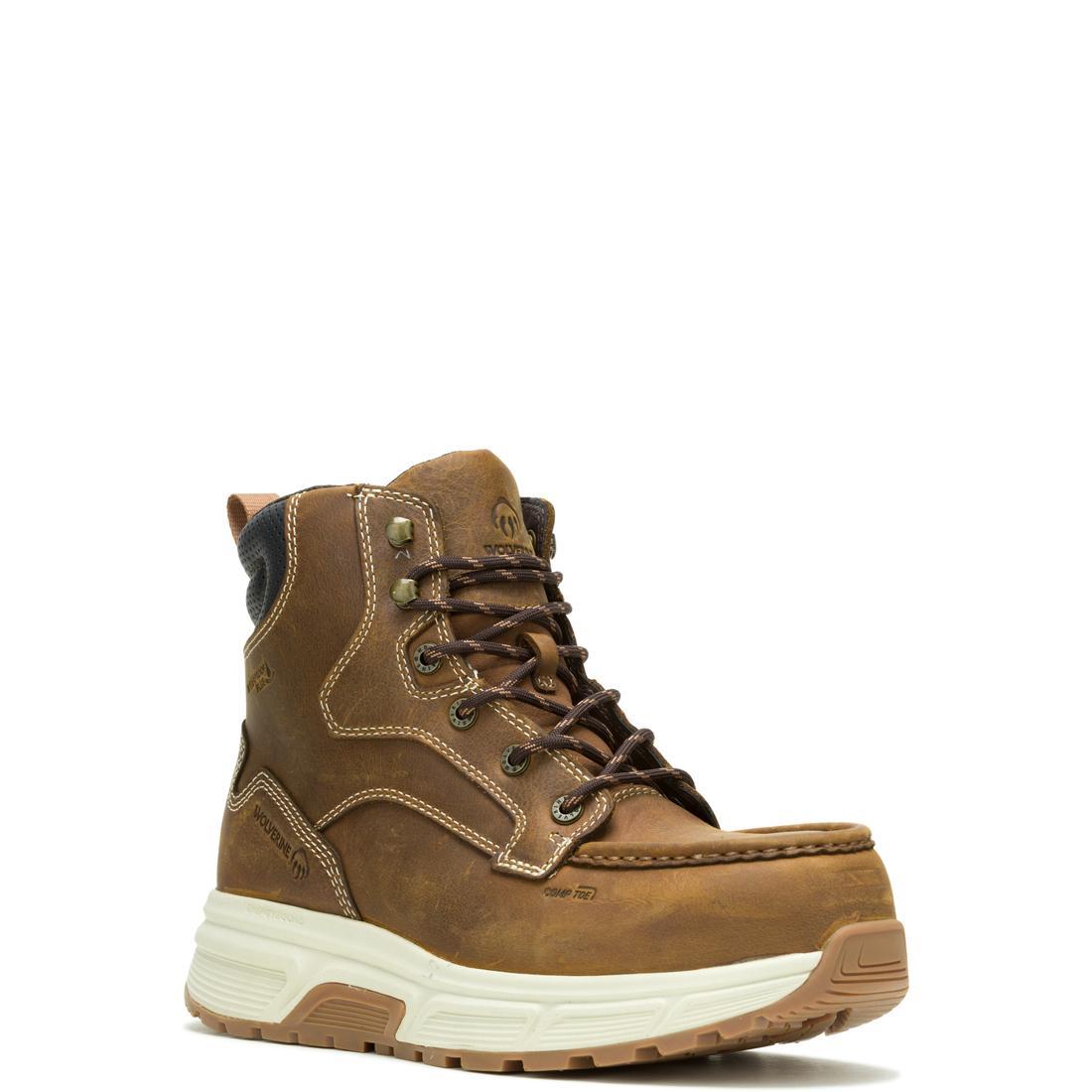 Ride Wedge EnergyBound 6 Moc Toe CarbonMax Work Boot - Durable & Comfortable Safety Shoes for Construction, Landscaping & Outdoor Work | Slip-Resistant & Steel Toe Protection