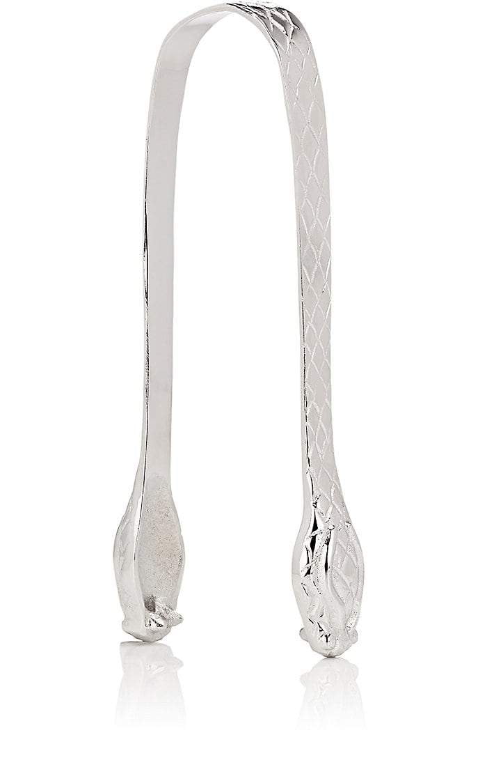 Premium Serpent Ice Tongs - Stainless Steel Bar Ice Clamp with Ergonomic Handle for Cocktails, Whiskey, and Drink Garnishing (Perfect for Home Bars, Parties, and Professional Bartending)