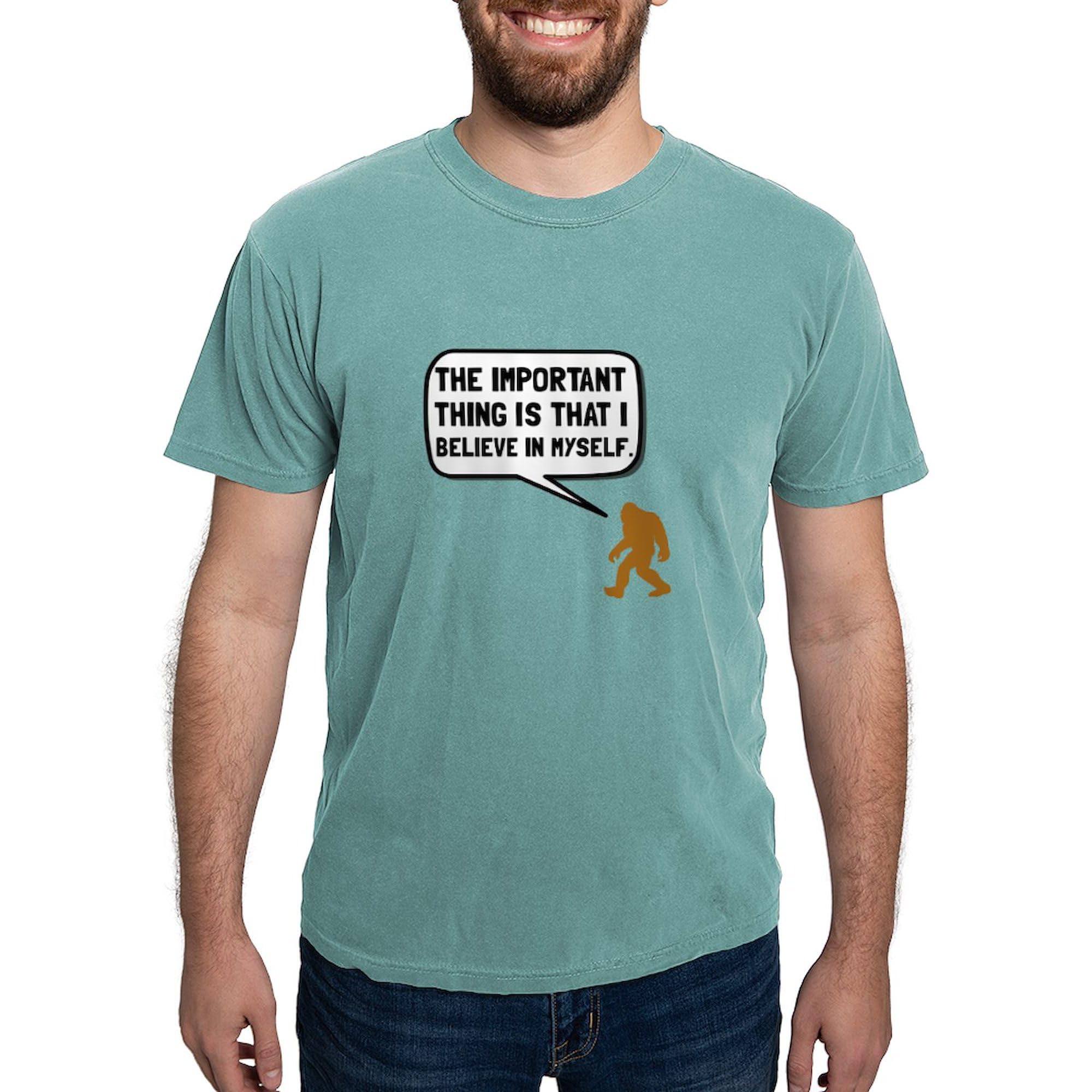 Bigfoot Believe in Myself Men's T-Shirt | Comfort Colors Casual Tee for Outdoor Adventures & Camping
