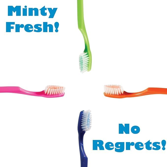 **Plak Smacker Mintburst Prepasted Individually Wrapped Toothbrush - Pack of 36 | Fresh Mint Flavor for Daily Oral Care - Perfect for Travel, School, and Emergency Kits**