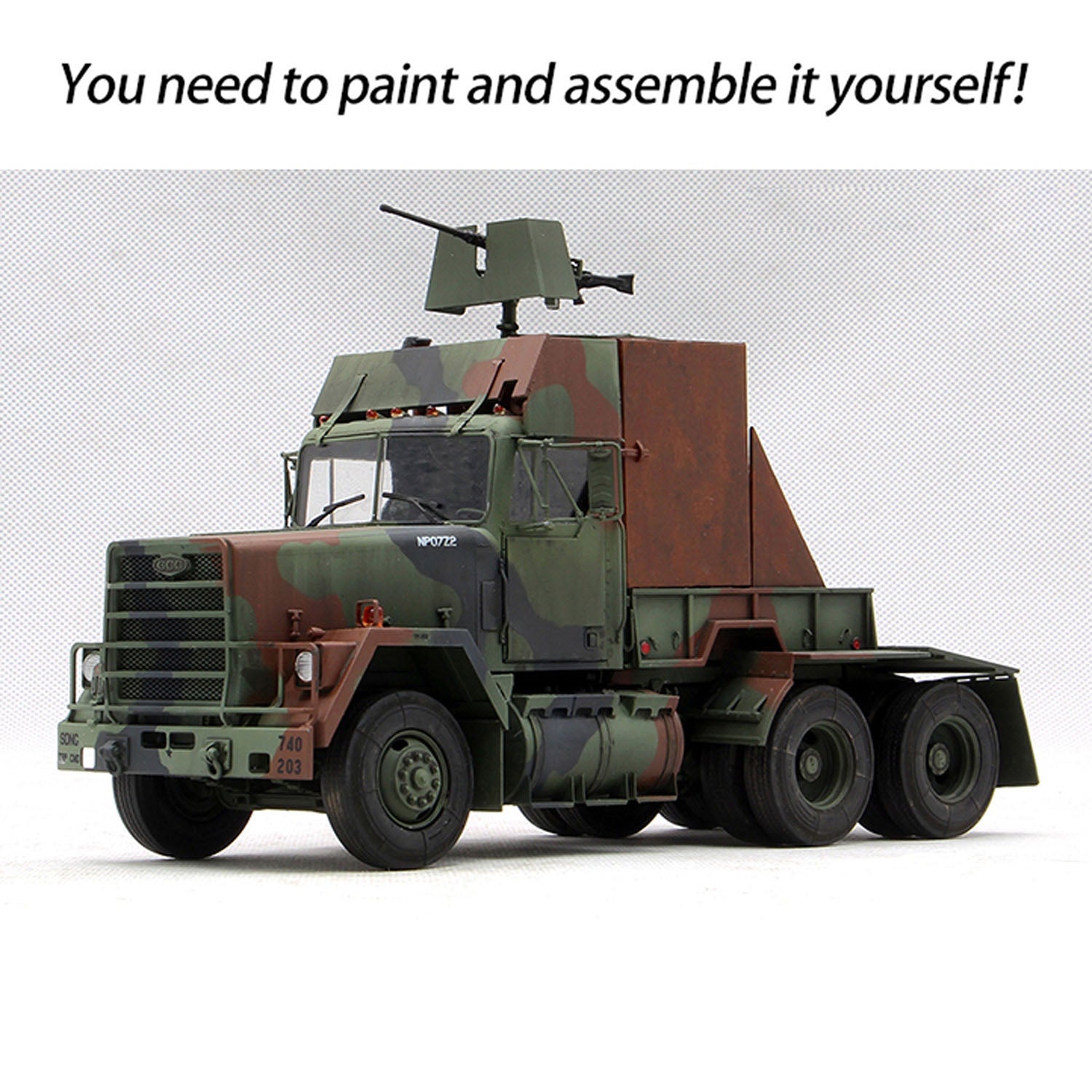 Trumpeter 1/35 Scale US Military M915 Armed Truck Transport Vehicle Unassembled Plastic Model Kit - Realistic Design for Military Enthusiasts & Model Collectors - Perfect for Dioramas, Display Cases & Historical Reenactments