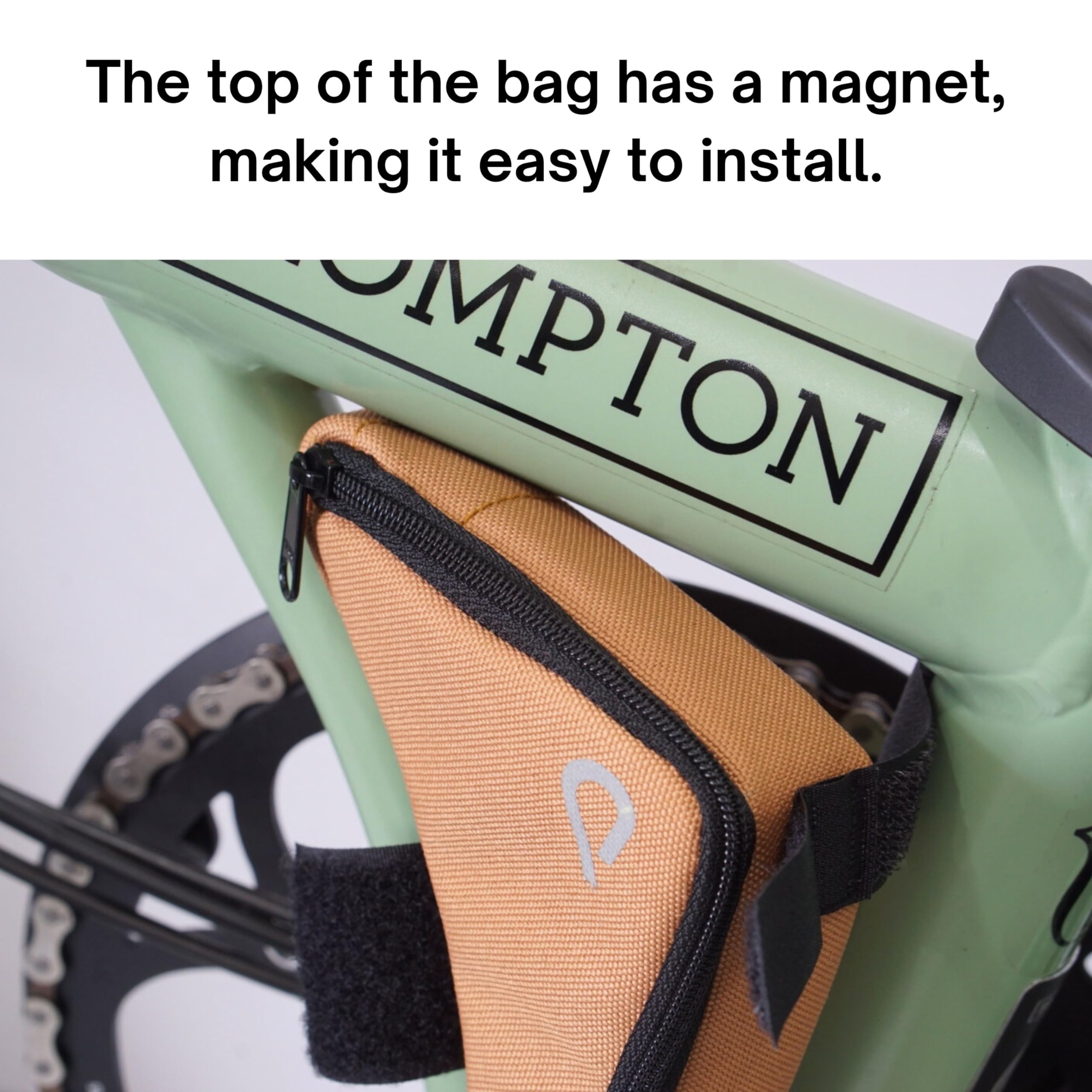 Vincita BOOMERANG BAG - Waterproof Bike Frame Bag for Brompton Bicycle - Durable Cycling Accessories for Commuting, Travel & Urban Riding