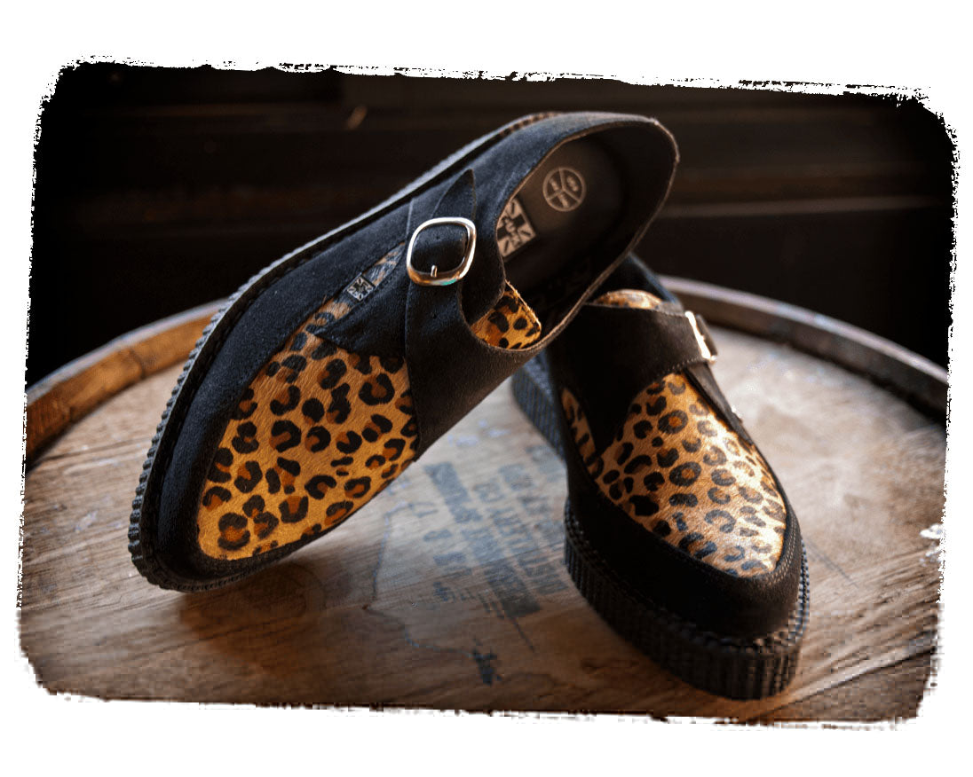 T.U.K Smooth Cat Buckle Pointed Creeper Shoes - Punk Rock Gothic Platform Boots for Women & Men | Perfect for Concerts, Halloween & Alternative Fashion