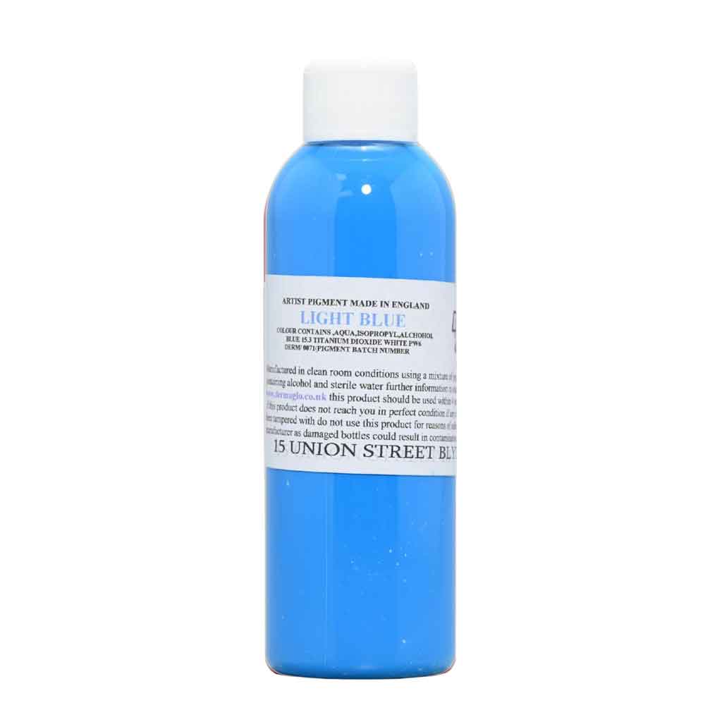 Dermaglo Light Blue Skin Brightening Serum - Vitamin C & Hyaluronic Acid for Glowing Face - Anti-Aging & Dark Spot Treatment for Women & Men - Perfect for Daily Skincare Routine & Night Care
