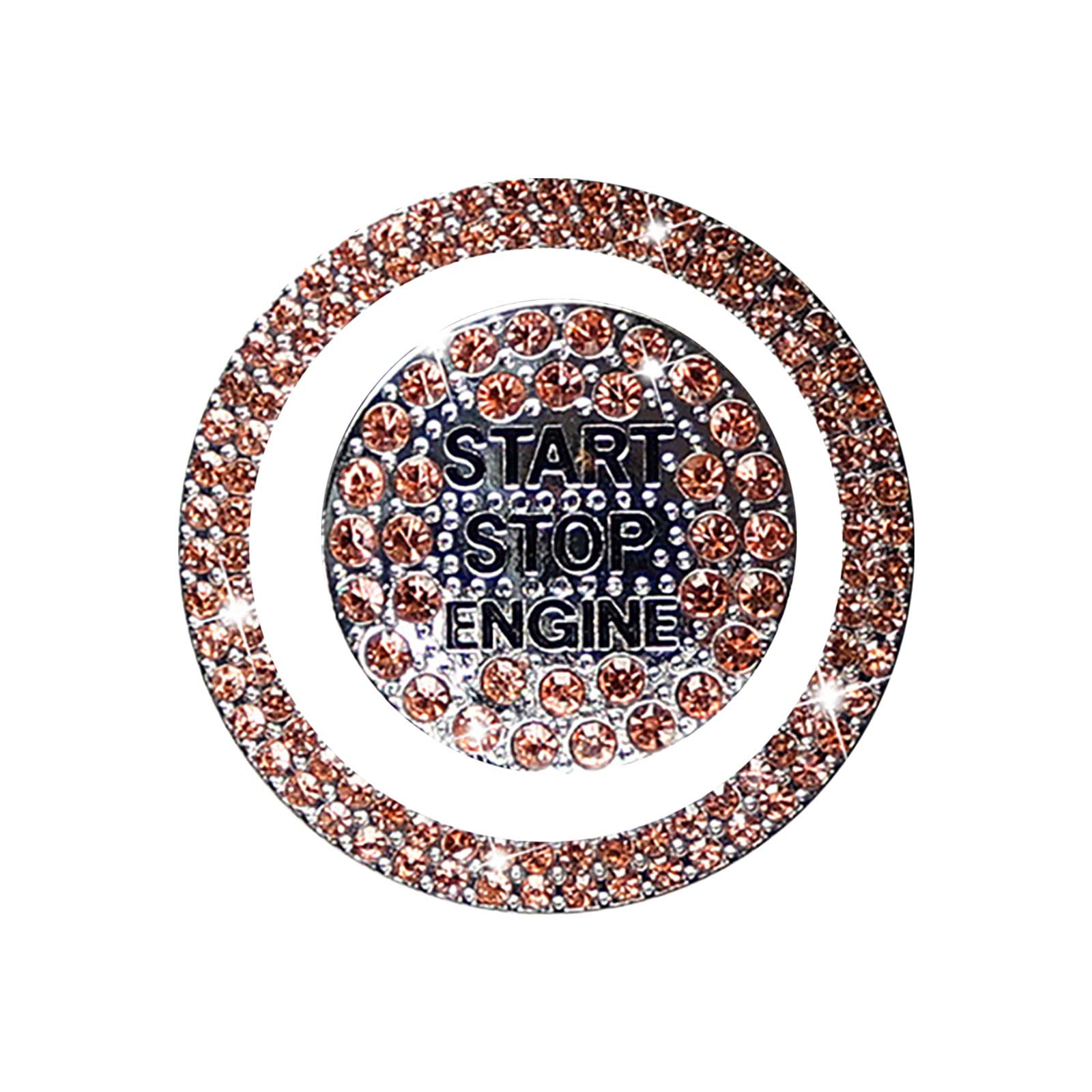Sparkling Crystal Car Stickers Rings - Bling Start Button Ignition Ring Sticker for Car Interior Decoration - Cute Car Accessories for Women (Size B, One Size) - Perfect for Personalizing Your Vehicle & Adding Glam to Daily Commutes