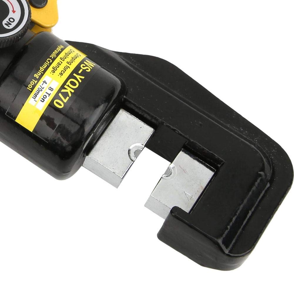8 Ton Hydraulic Crimper Tool with 16 Dies (4-70mm²) - Professional Portable Hydraulic Cable Crimper Kit for Electrical Wiring & Terminal Connections - Perfect for Electricians, DIY Projects & Industrial Applications