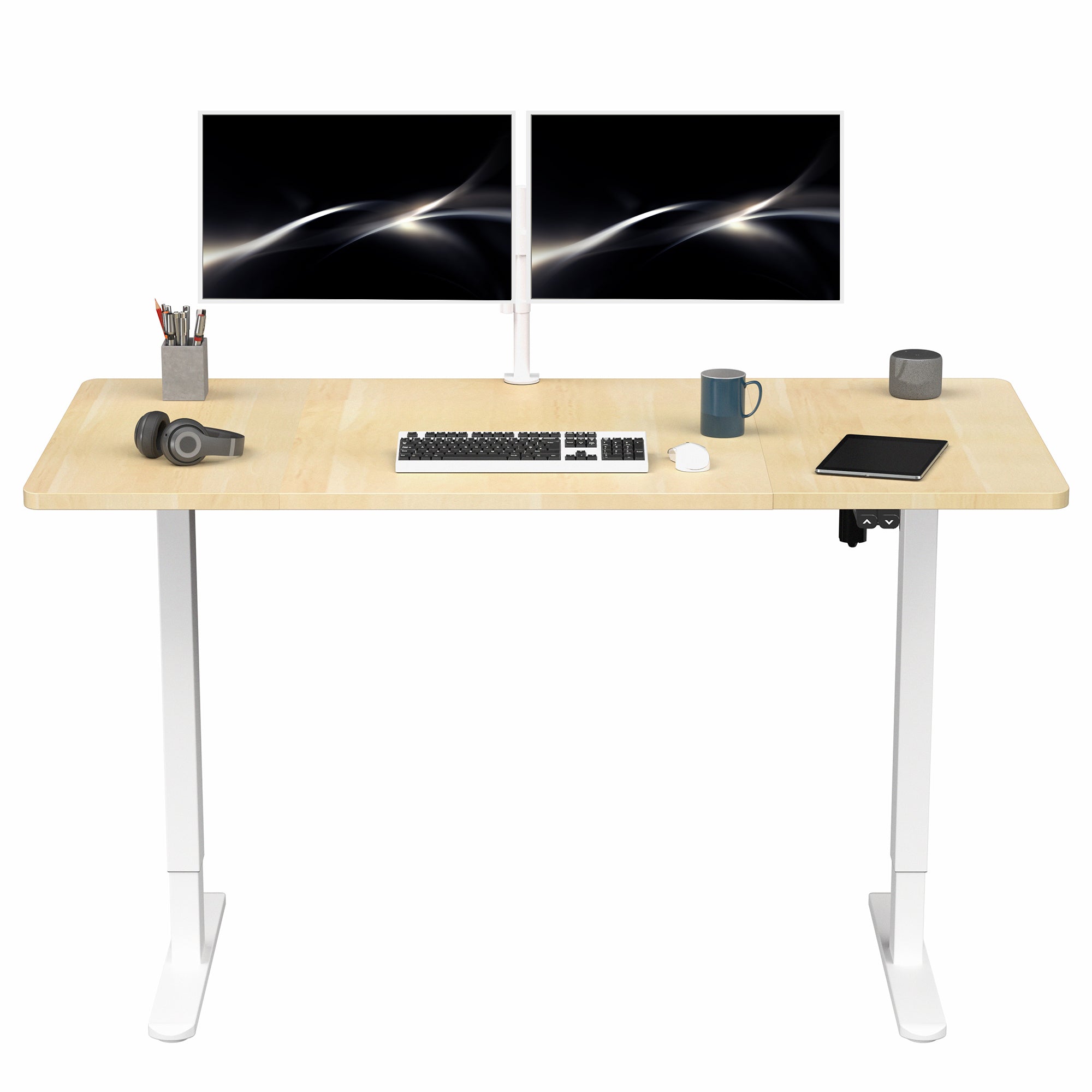 60 x 30 Inch Height Adjustable Electric Standing Desk - 0B Series Ergonomic Home Office Desk for Work from Home & Gaming Setup