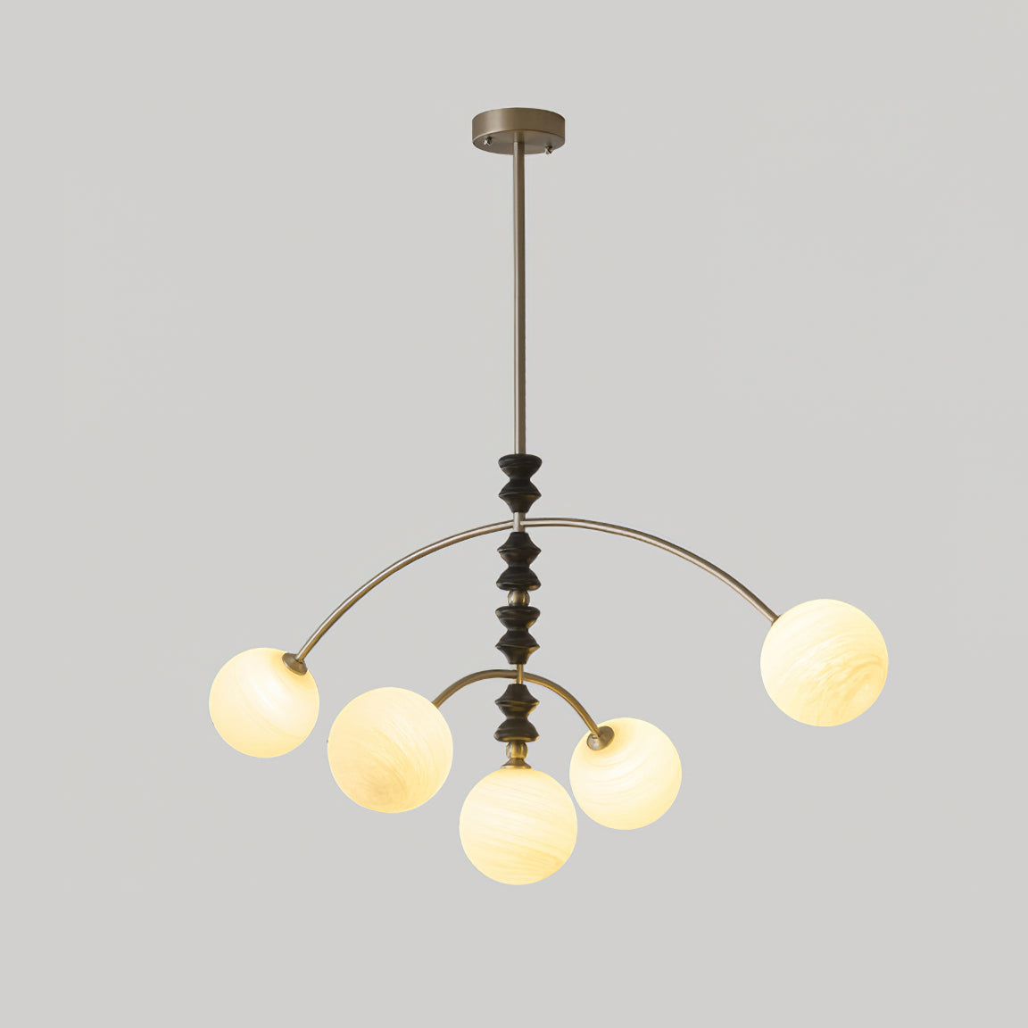 Valentina Arc Chandelier - Modern Crystal Ceiling Light Fixture for Dining Room, Living Room & Bedroom | Elegant Home Lighting Decor