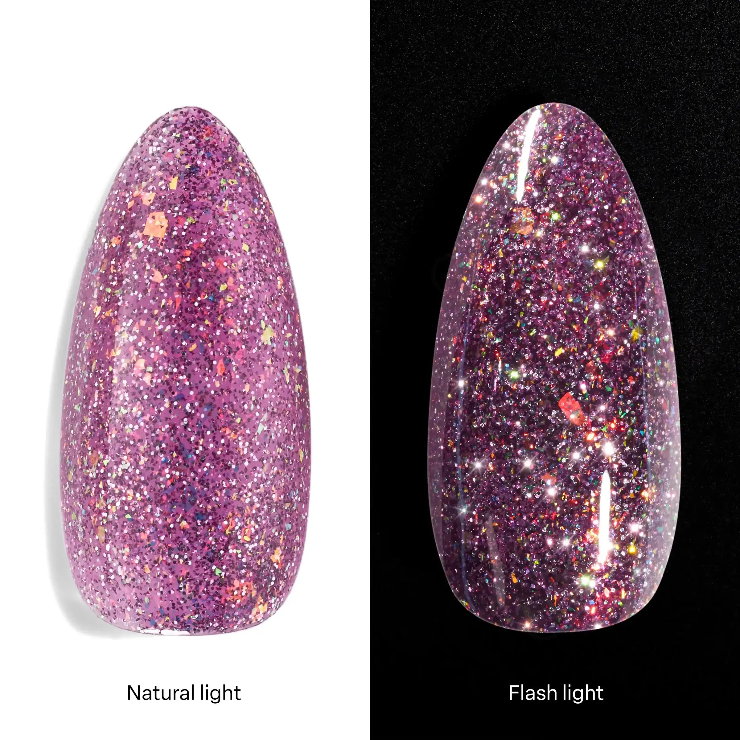 Apres Flash Glitter Gel FG08 - Professional Nail Art Glitter Gel for Manicures & Pedicures - Perfect for Parties, Weddings, and Special Occasions