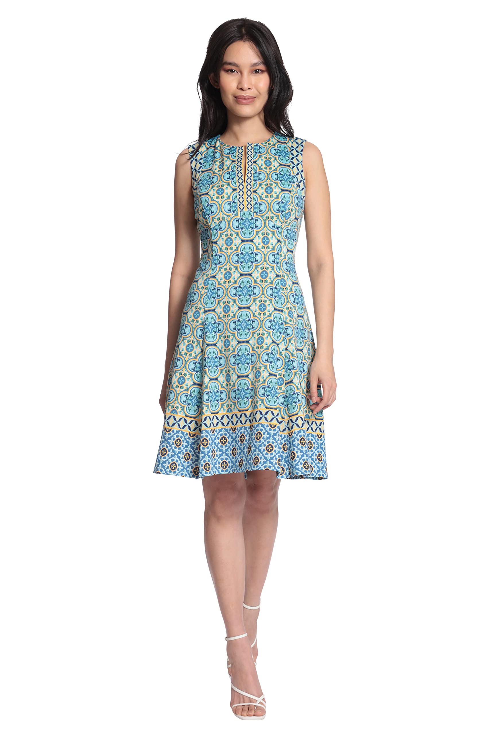Maggy London Sleeveless Fit Flare Dress for Women - Perfect for Parties & Events