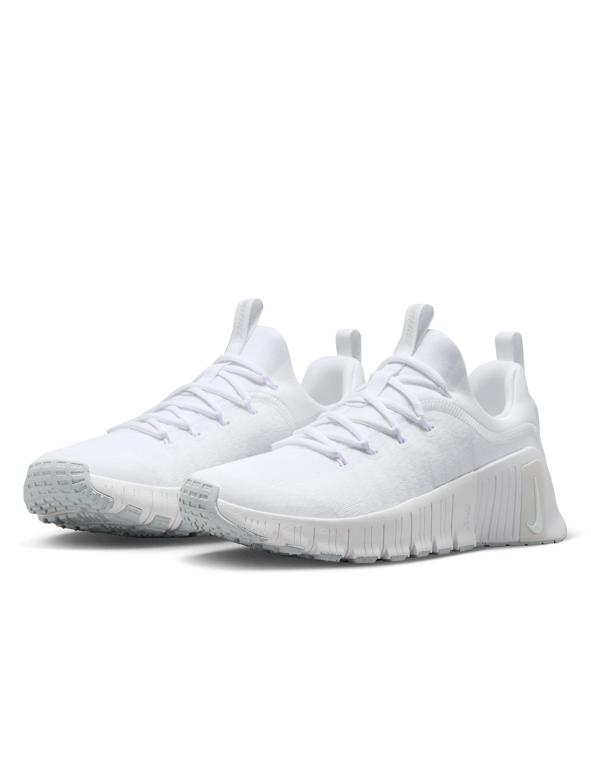 Nike Free Metcon 6 Training Shoes - White/Platinum Tint | CrossFit, Gym & Weightlifting Workouts | Perfect for HIIT, Strength Training & Functional Fitness