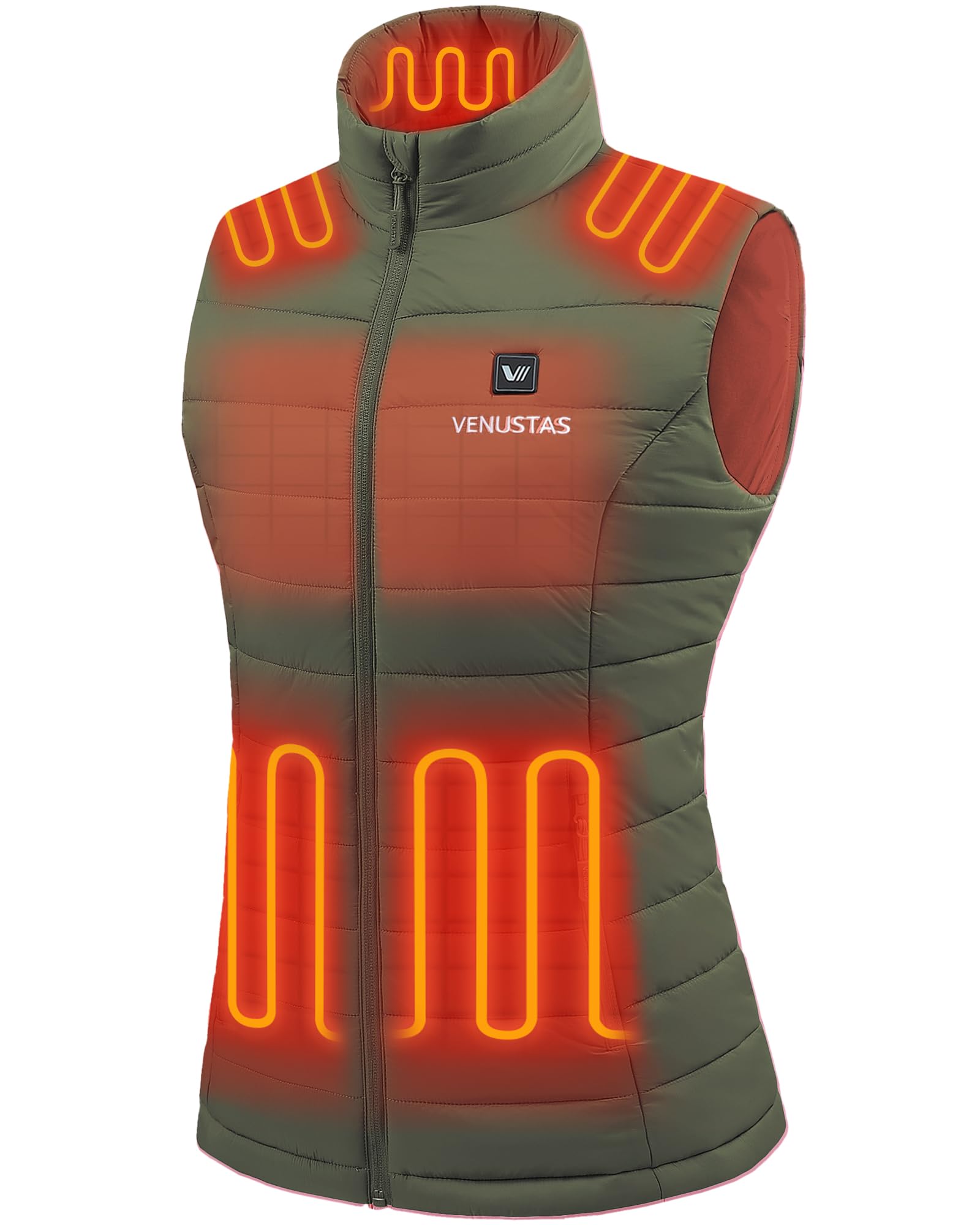 Venustas Women's Heated Vest with Rechargeable Battery - Lightweight Quilted Winter Vest for Outdoor Activities, Hiking & Cold Weather