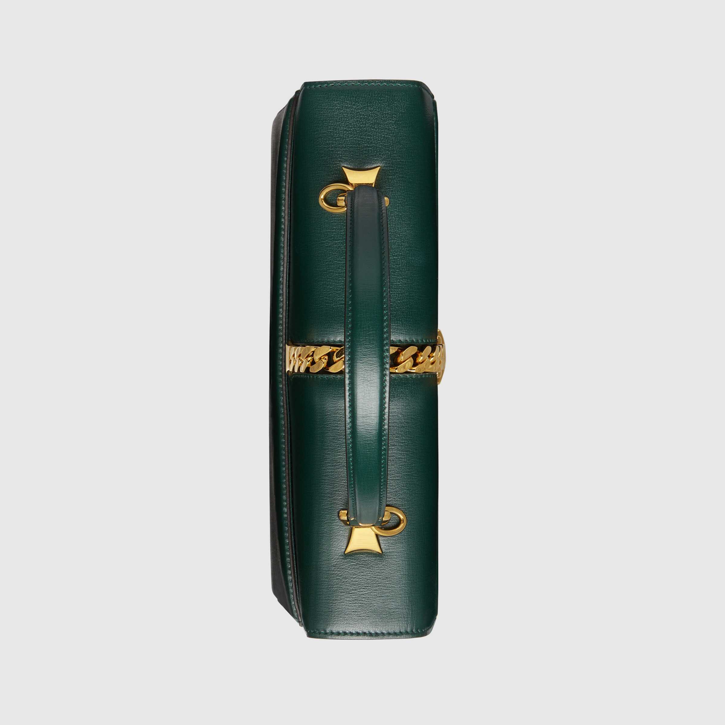 Gucci Sylvie 1969 Small Top Handle Bag in Green - Luxury Leather Crossbody Purse for Women, Perfect for Work, Date Night & Special Occasions