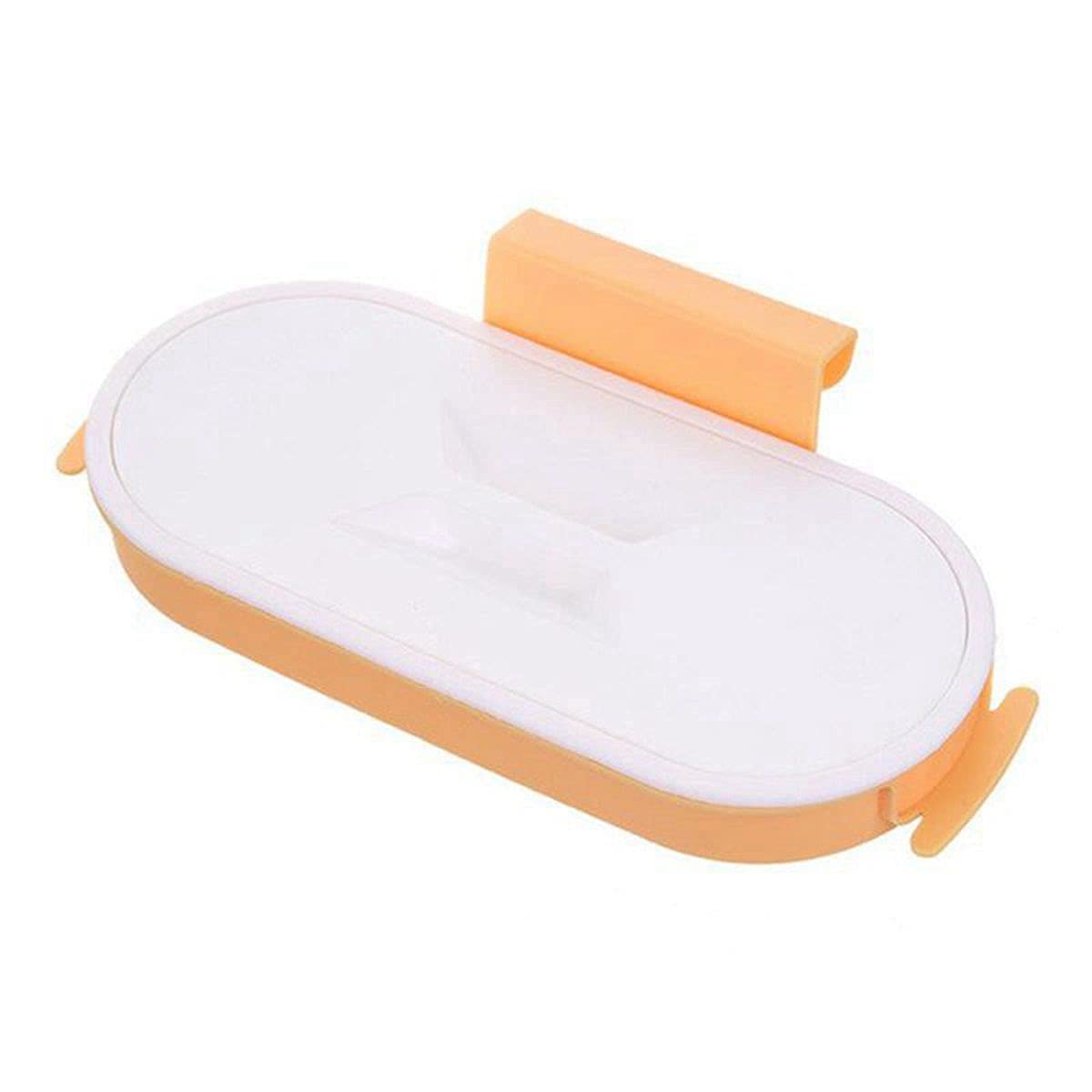 MHDTN Yellow Hanging Trash Can - Under Cabinet Door Basket Garbage Bag Holder, Waste Bin Organizer for Kitchen, Bathroom, Office - Space Saving Tool Storage Solution