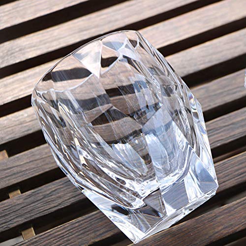 Premium Mario Luca Giusti Set of 6 Milly Crystal Clear Glass Tumblers - Elegant Drinkware for Cocktails, Juice & Home Decor