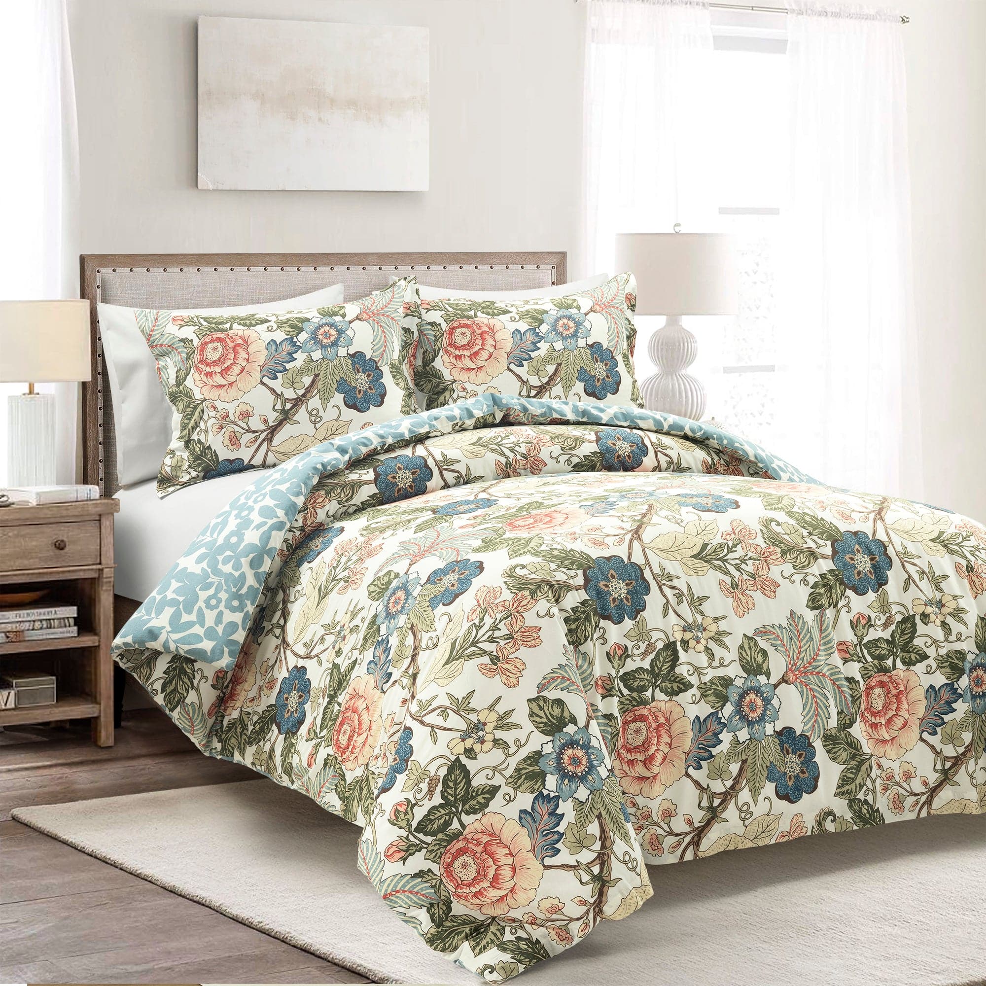 Reversible Cotton Duvet Cover Set - Sydney Collection | Soft & Breathable Bedding for All Seasons | Perfect for Master Bedroom, Guest Room & Dorm