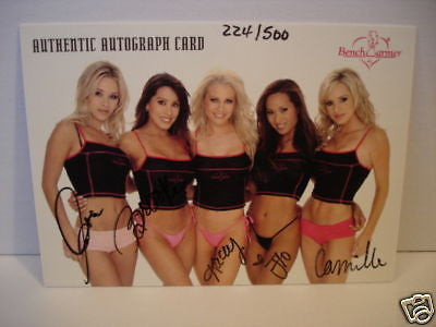 Playboy Benchwarmer Rare 4 Autographs Numbered Insert Card - Collectible Trading Card for Sports & Entertainment Memorabilia Enthusiasts