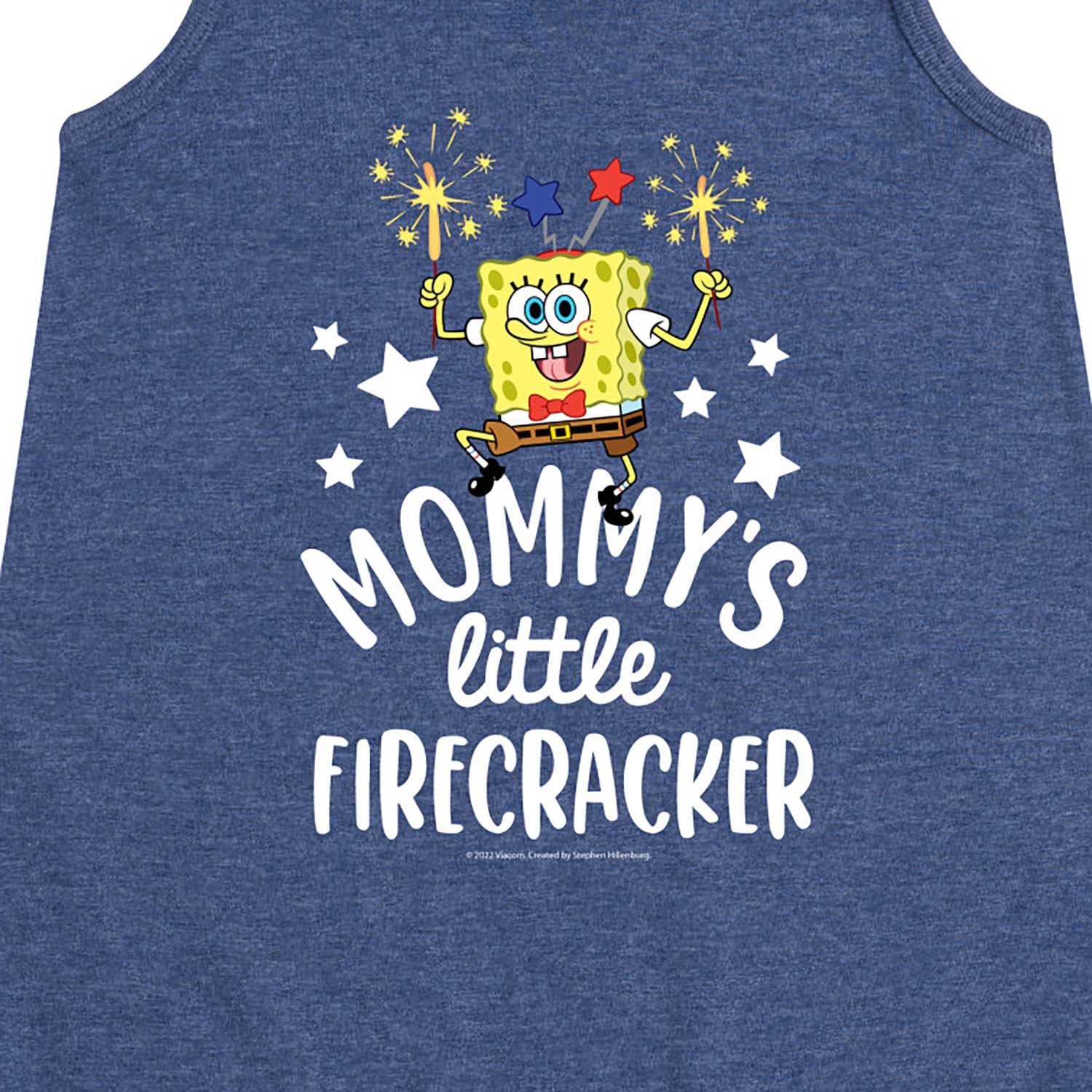 HYBRID APPAREL Spongebob Squarepants Mommy's Little Firecracker A-line Dress for Toddler & Youth Girls | Cute Cartoon Character Outfit for Birthday Parties, School Events & Playdates