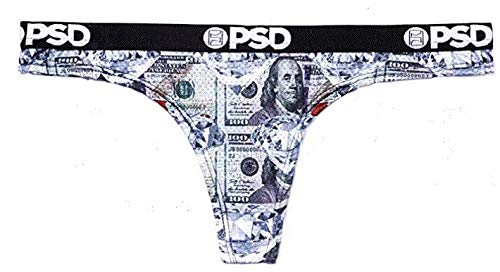 PSD Women's Money Diamond Thong Underwear - Sexy Green Lingerie for Women, XS | Perfect for Valentine's Day, Bridal Shower & Romantic Nights