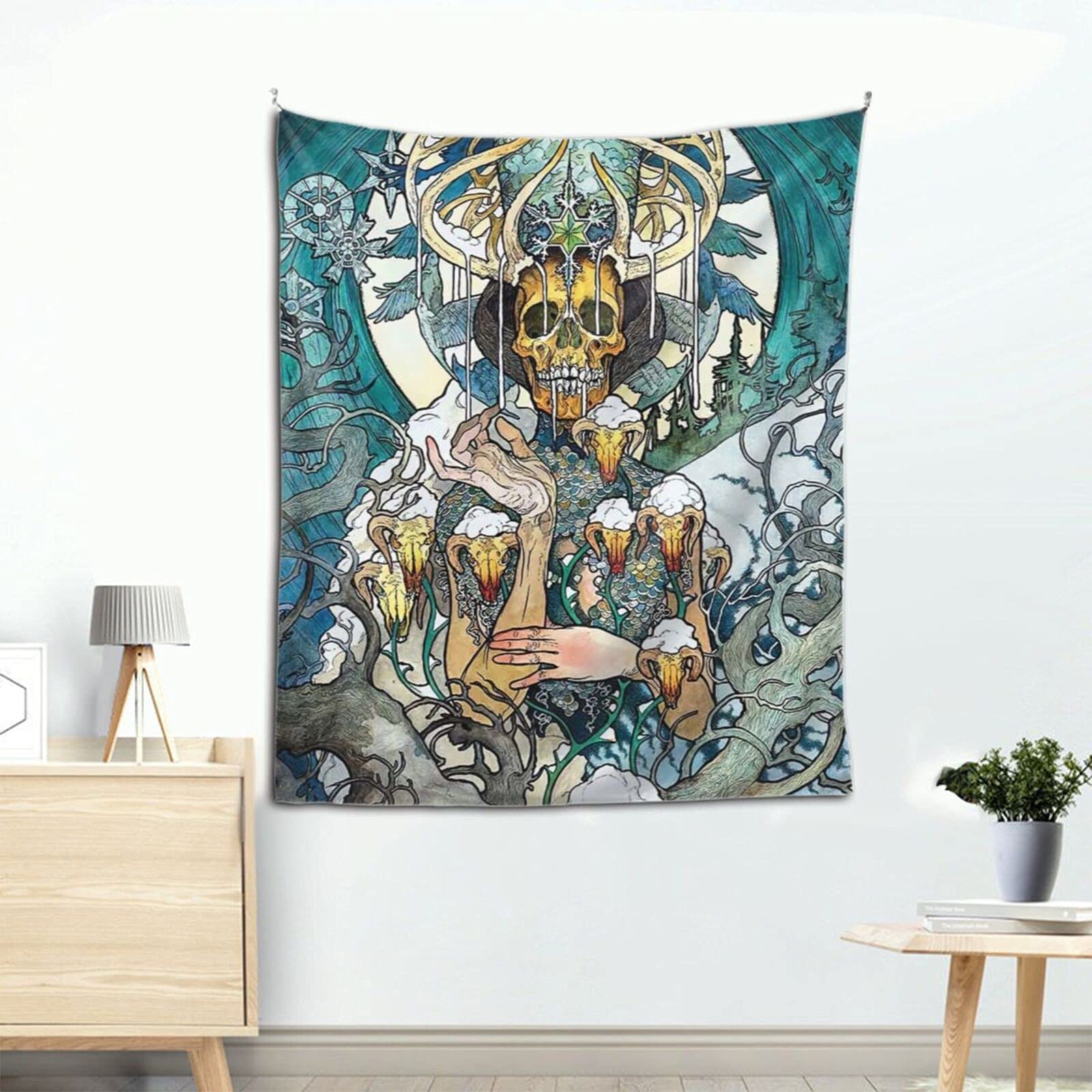 Baroness Tapestry Wall Hanging - Bohemian Decor for Bedroom, Living Room & Dorm - Handmade Cotton Art Tapestry for Home Decor, Yoga Studio & Meditation Space