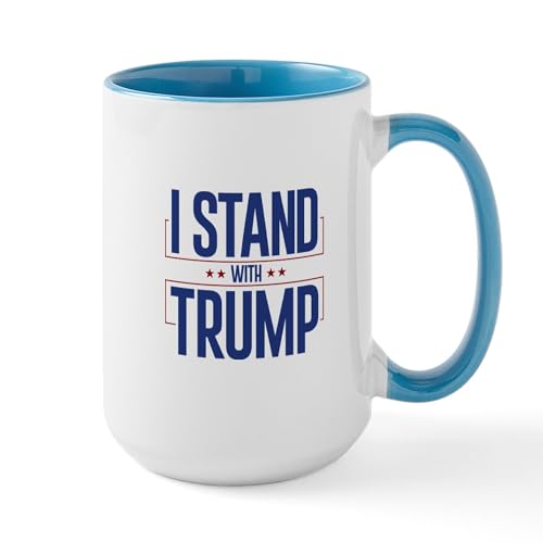 White/Blue Inside - I Stand With Trump Mug
