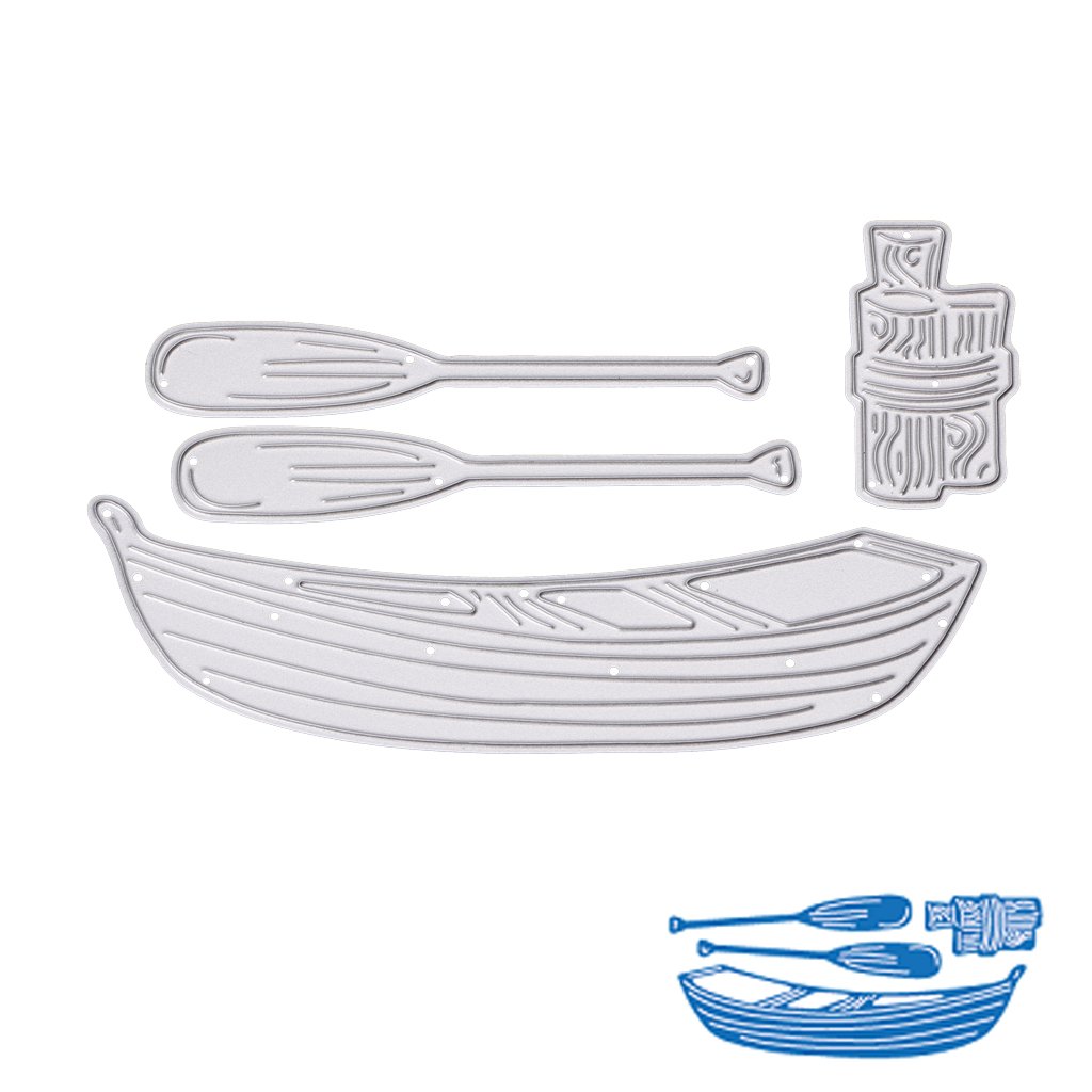 Q-XIAOKEAI Metal Boat Shape Cutting Dies for DIY Scrapbooking, Card Making, Paper Crafts - Perfect for Embossing, Album Decorations and Handmade Greeting Cards