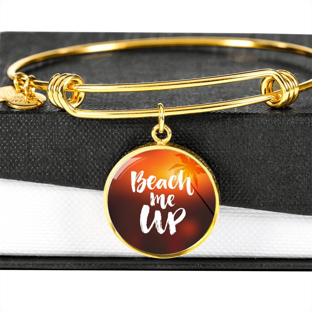 Beach Me Up Bangle Bracelet - Trendy Adjustable Summer Jewelry for Women | Perfect for Beach Vacations, Pool Parties & Boho Fashion