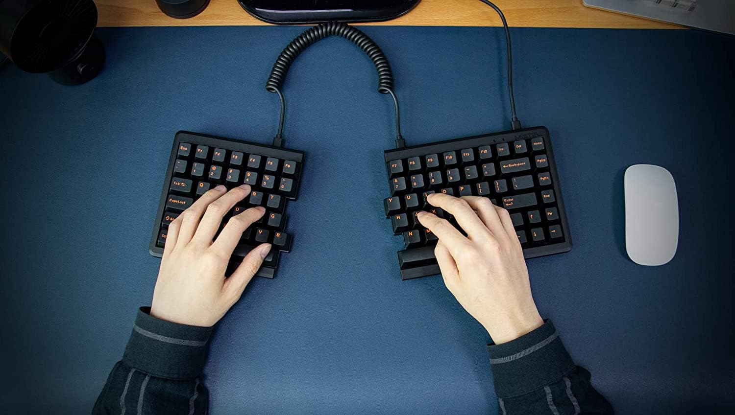 Mistel BAROCCO MD770 RGB TKL Split Ergonomic Mechanical Keyboard - Cherry MX Brown Switch, LED Backlit, Macro Support for Windows & Mac (ANSI Layout) - Perfect for Gaming, Programming & Office Work