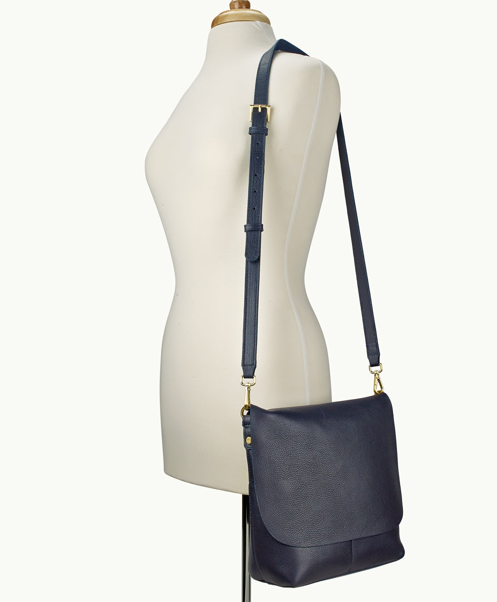 Andie Crossbody Bag for Women - Navy Blue Napa Luxe Leather Purse - Perfect for Work, Travel & Everyday Use