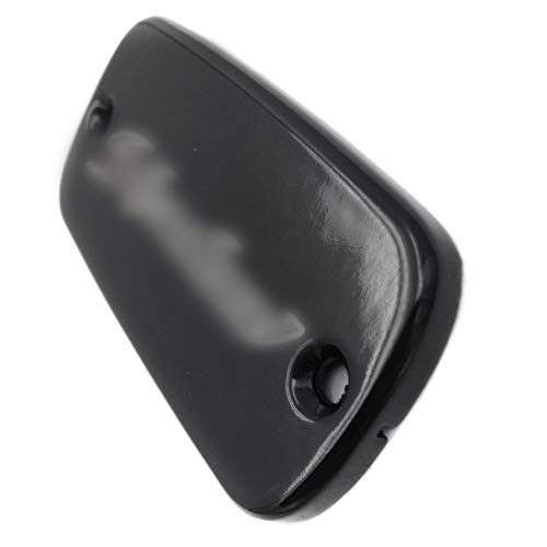 Motorcycle Black Brake Fluid Reservoir Cap Cover 'Shadow' Engraved - Compatible with Honda Magna 750, Shadow 600/750/1100, VTX1300, Stateline 1300, Interstate 1300 & Sabre 1300 | Durable Replacement Part for Improved Safety & Style | Perfect for Cruiser & Touring Bike Maintenance