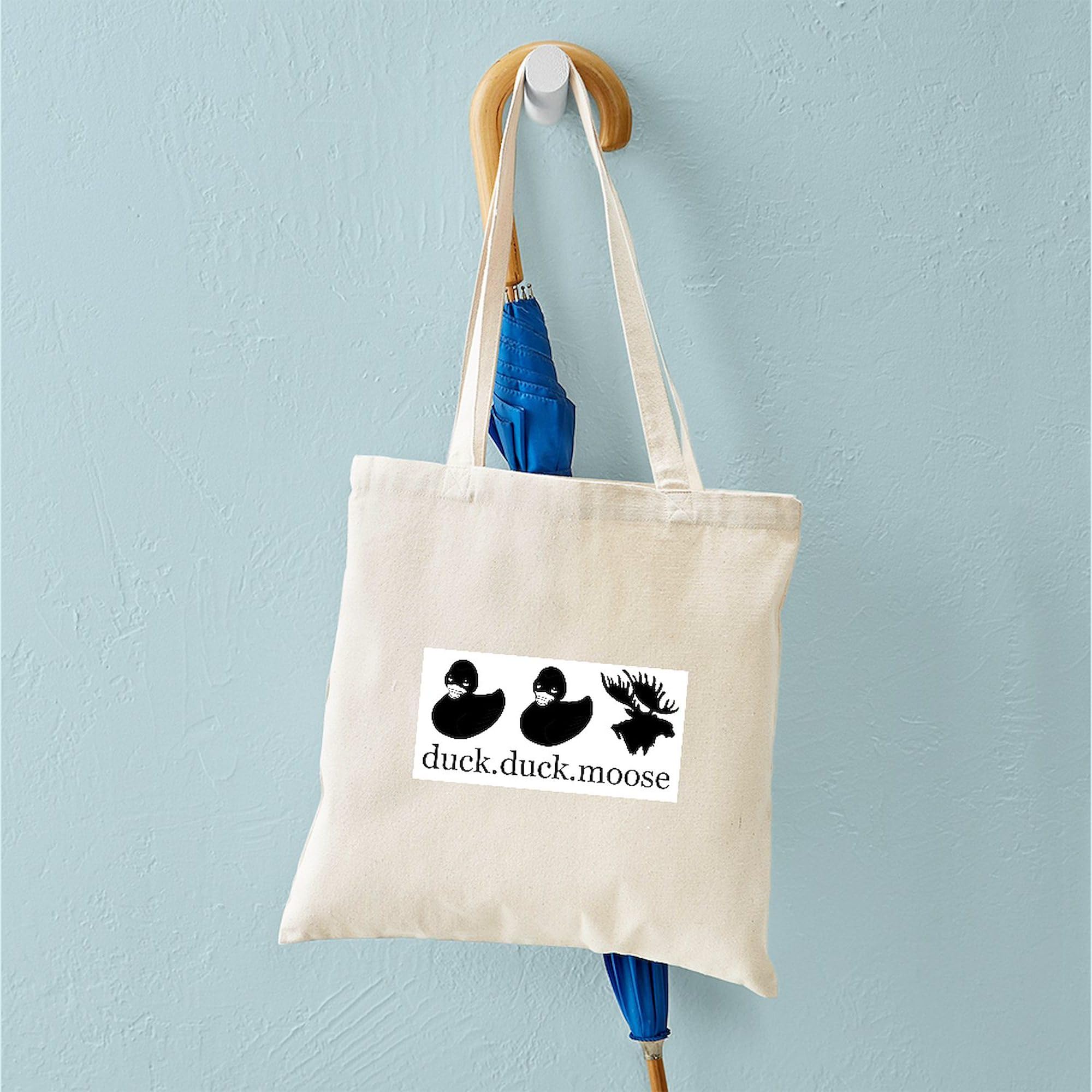 Duck Duck Moose Canvas Tote Bag - Eco-Friendly Reusable Shopping Bag for Groceries, Beach & Daily Use | Natural Cotton Tote by CafePress
