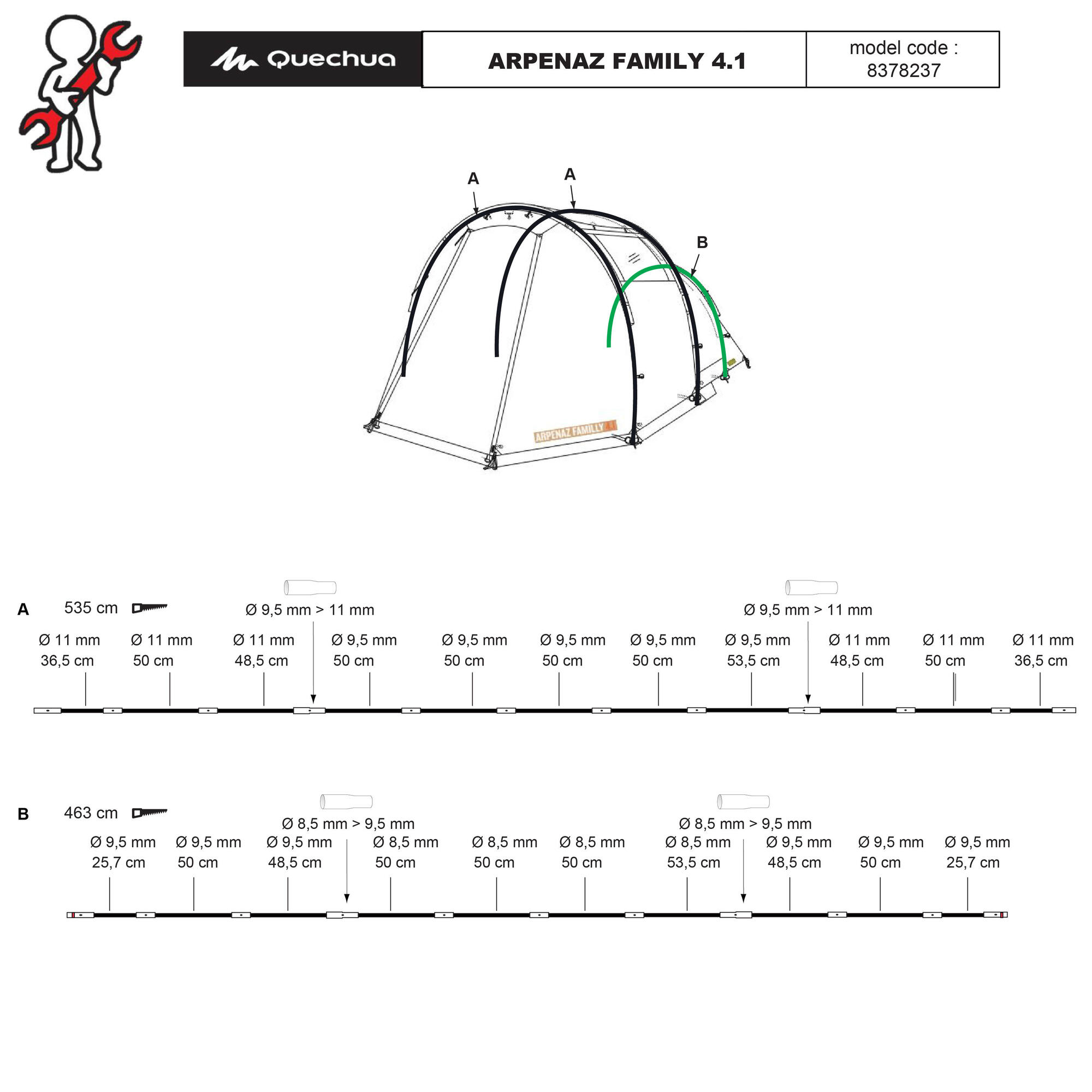 Quechua Arpenaz 4-Person Family Camping Tent - Waterproof & Lightweight for Outdoor Adventures | Perfect for Hiking, Backpacking, and Family Camping Trips