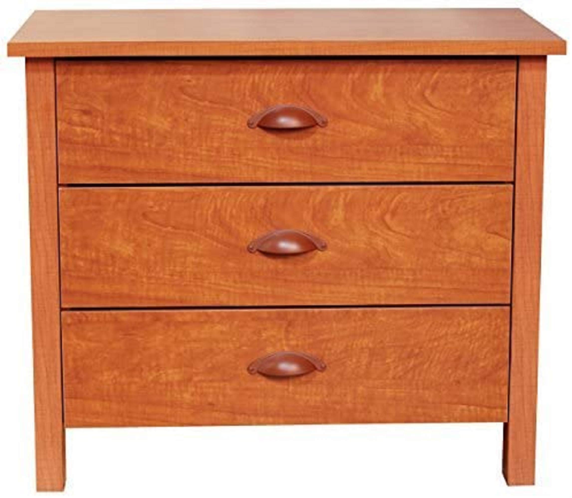 Venture Horizon 3-Drawer Nouvelle Chest in Cherry Finish - Stylish Bedroom Storage Solution for Clothes, Linens & Accessories