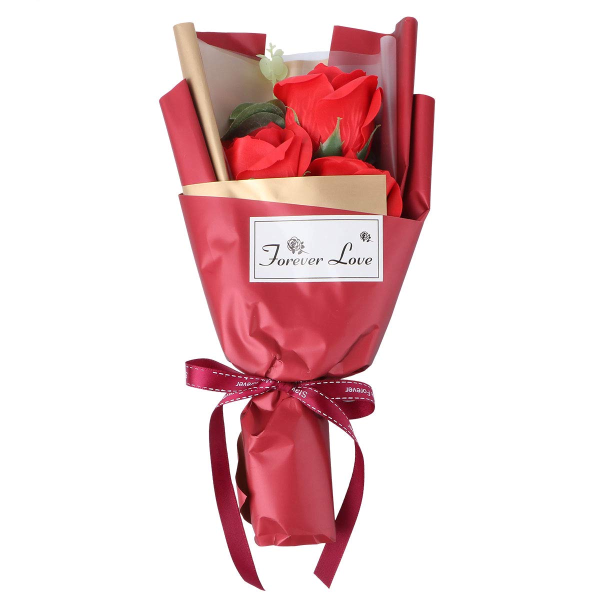 SOIMISS Artificial Soap Rose Bouquet Gift Set - 12 Realistic Fake Roses in Elegant Box, Perfect Valentine's Day Gift for Her, Wedding Decor, Anniversary Present & Romantic Home Decoration