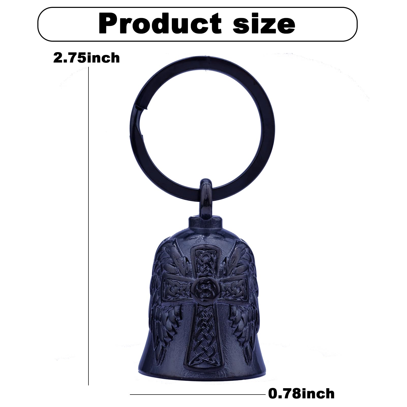 Motorcycle Angel Bell for Bikers - Black Safety Accessory for Riding Protection
