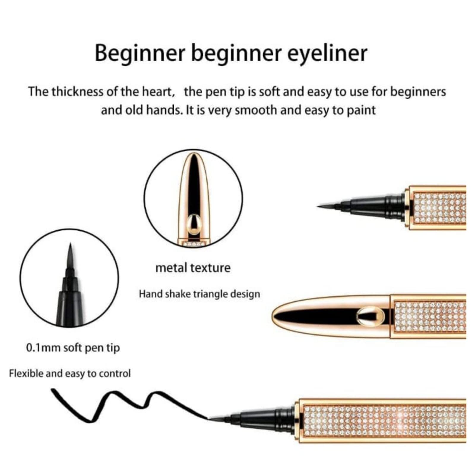 GLOMIC Professional Glue Eyeliner & Liquid Matte Lipstick Set - BB Beauty Balm Foundation & Beauty Blender with Lashes (5-Piece Combo) for Flawless Makeup & Long-Lasting Beauty